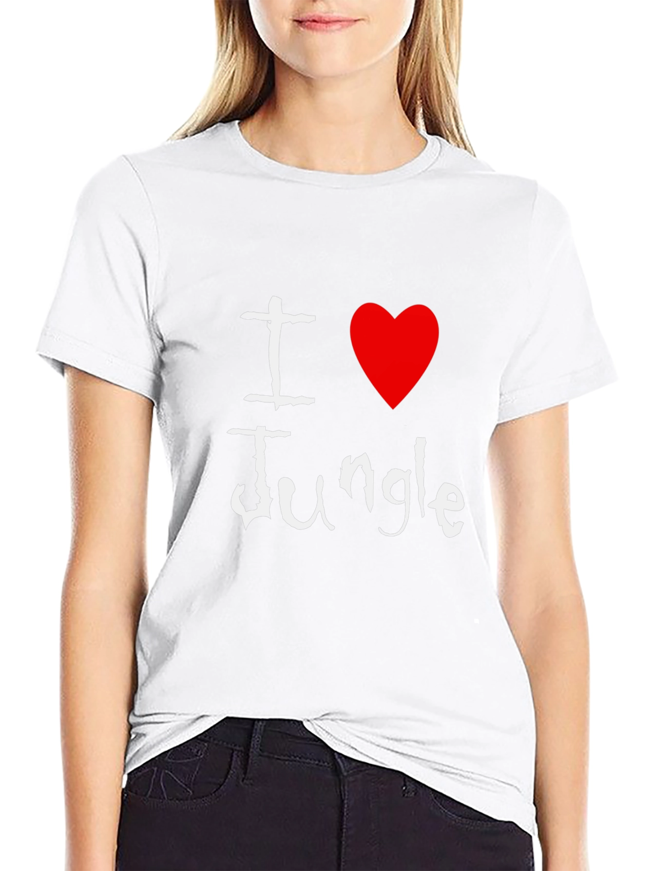 I Heart Jungle Black Graphic Tee