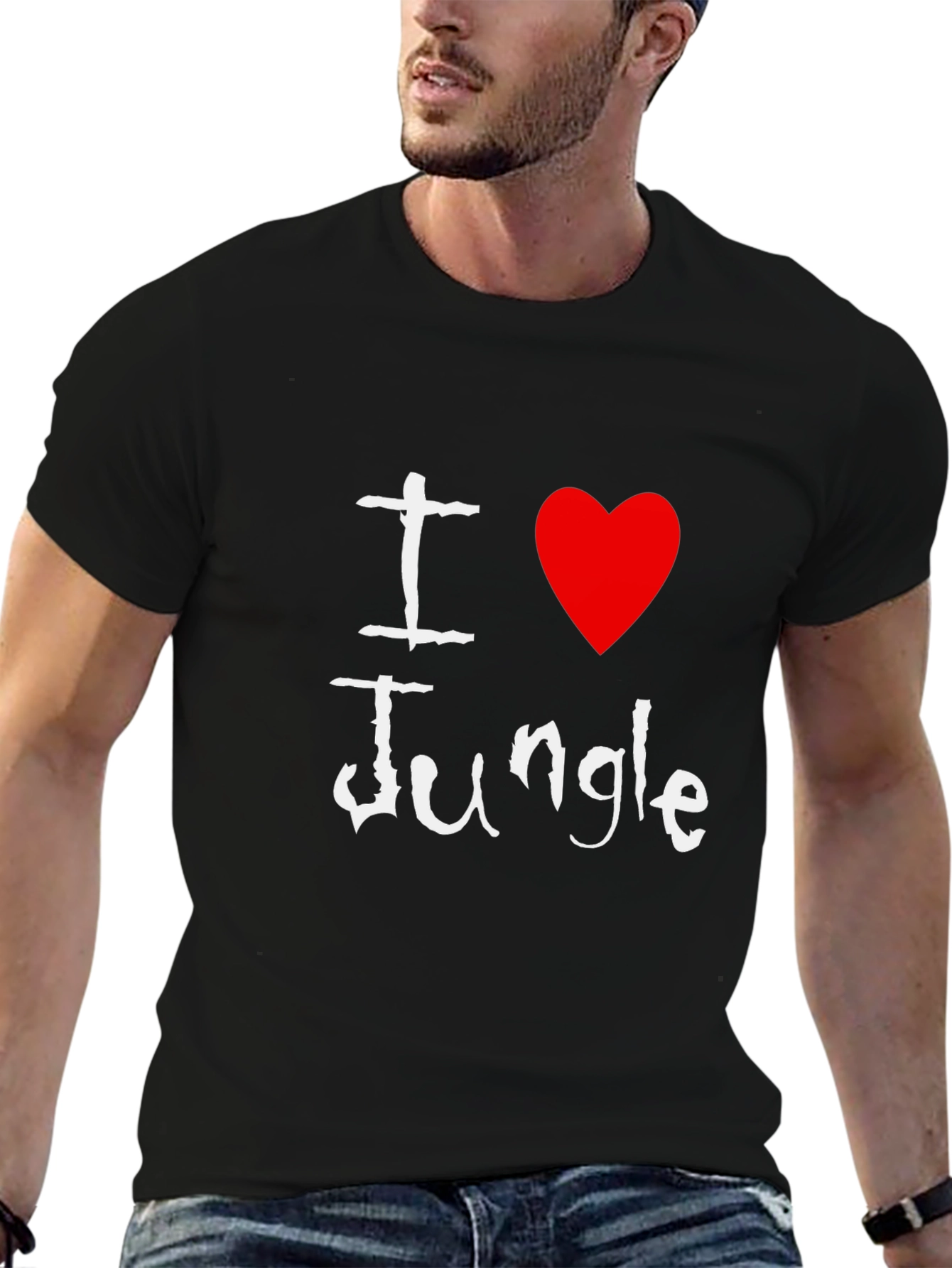 I Heart Jungle Black Graphic Tee