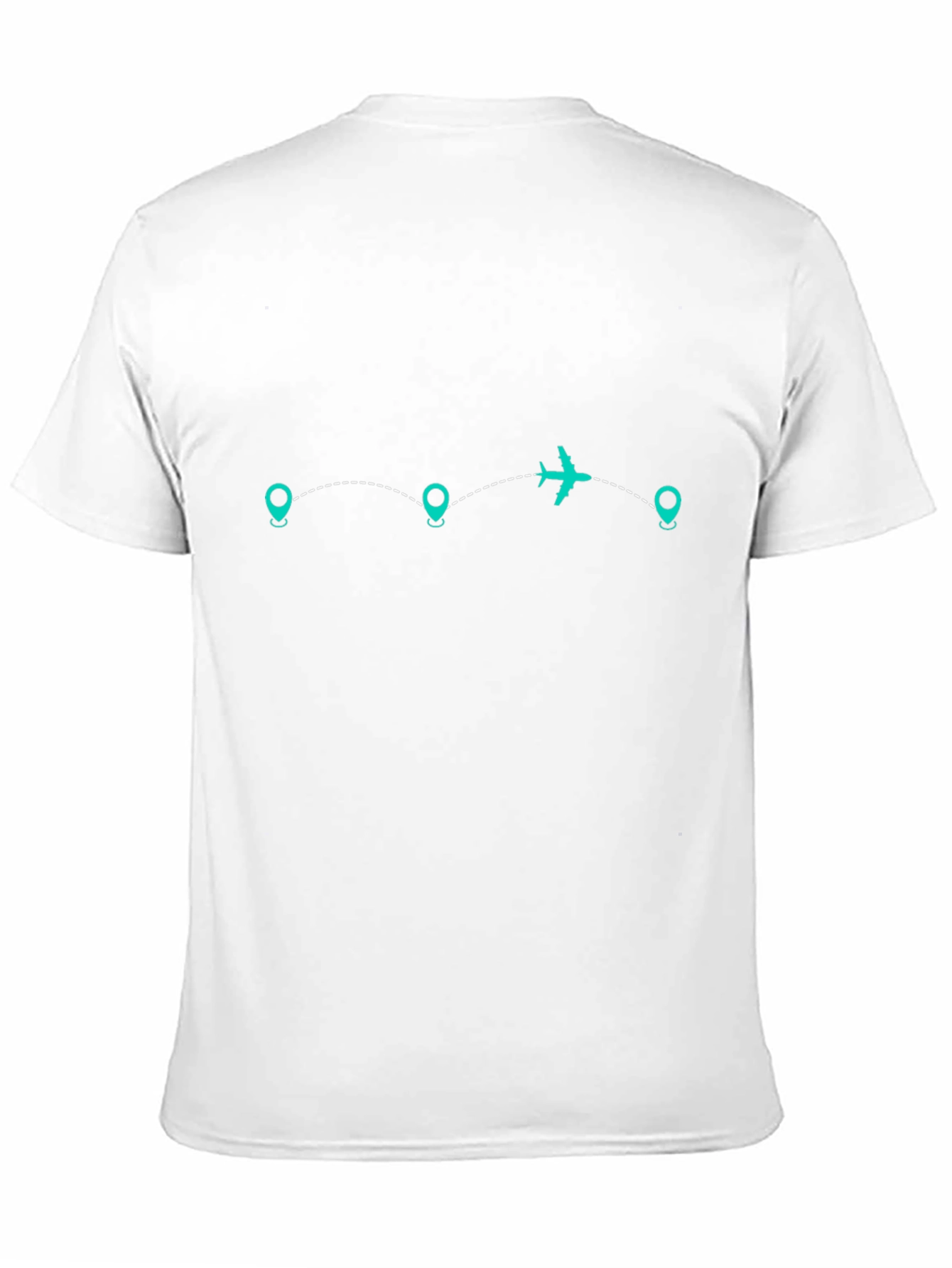 Mens Black Travel Route Graphic Tee