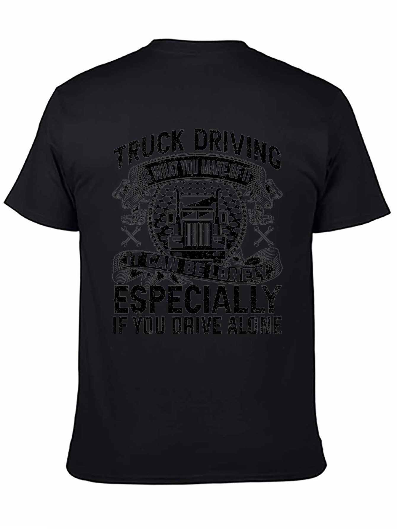 Truck Driving T-Shirt - Lonely Road Graphic Tee