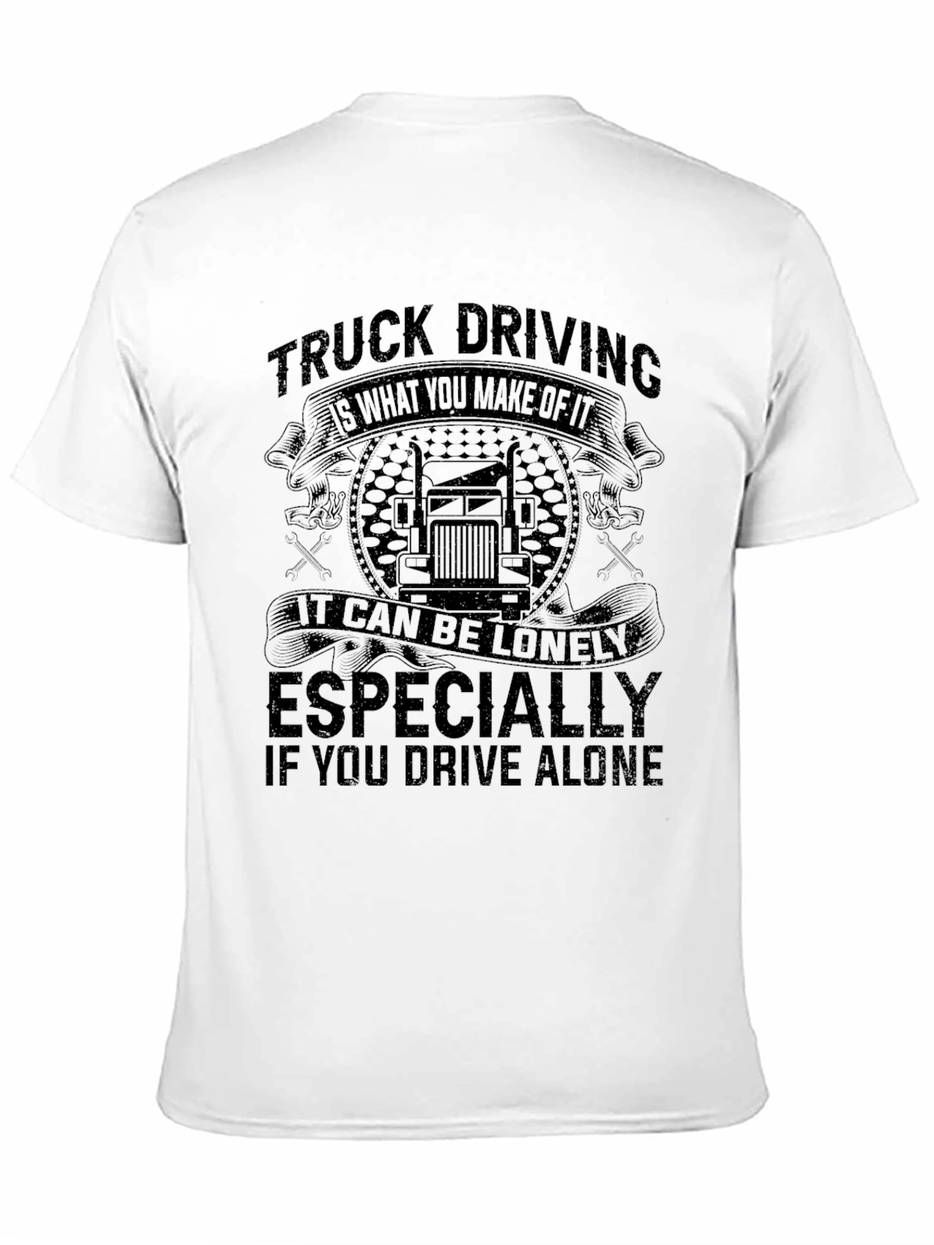 Truck Driving T-Shirt - Lonely Road Graphic Tee