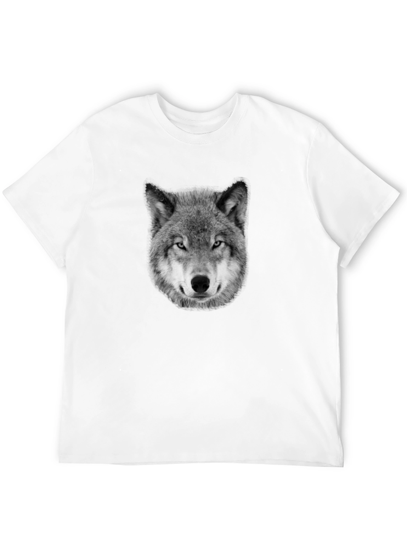 Wolf Graphic Print Black T-Shirt