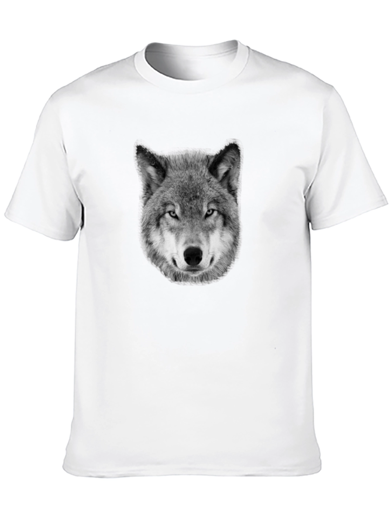 Wolf Graphic Print Black T-Shirt