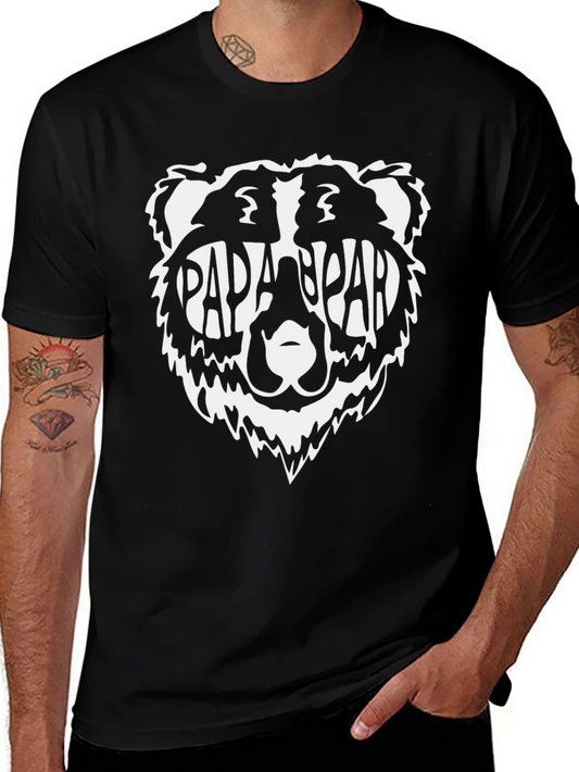 Papa Bear T-Shirt - Mens Black Graphic Tee
