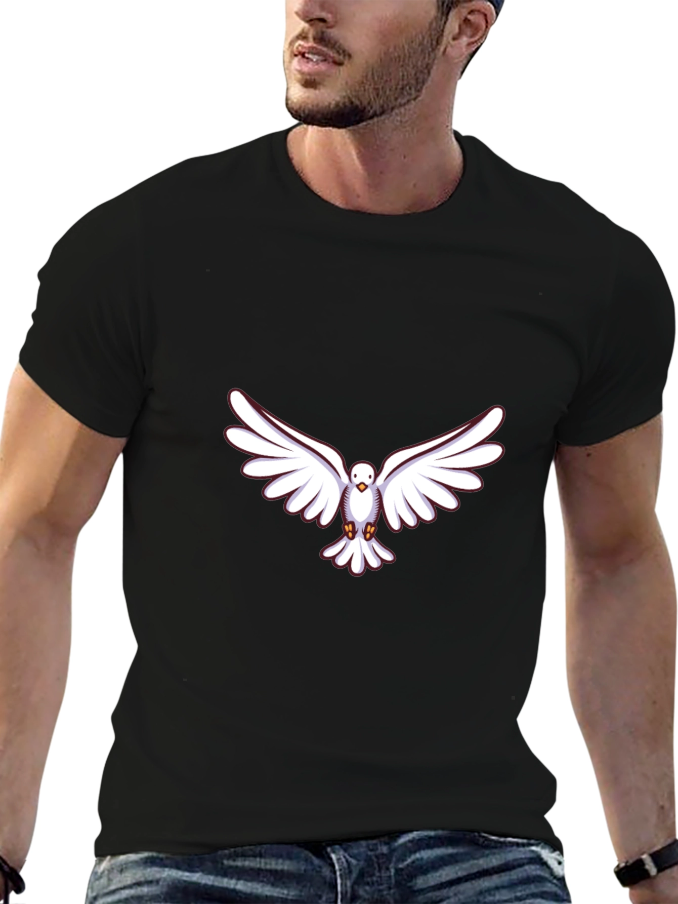 Dove Graphic Black T-Shirt