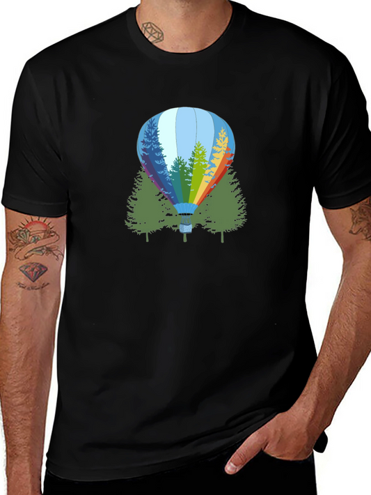 Natures Balloon Black Graphic Tee