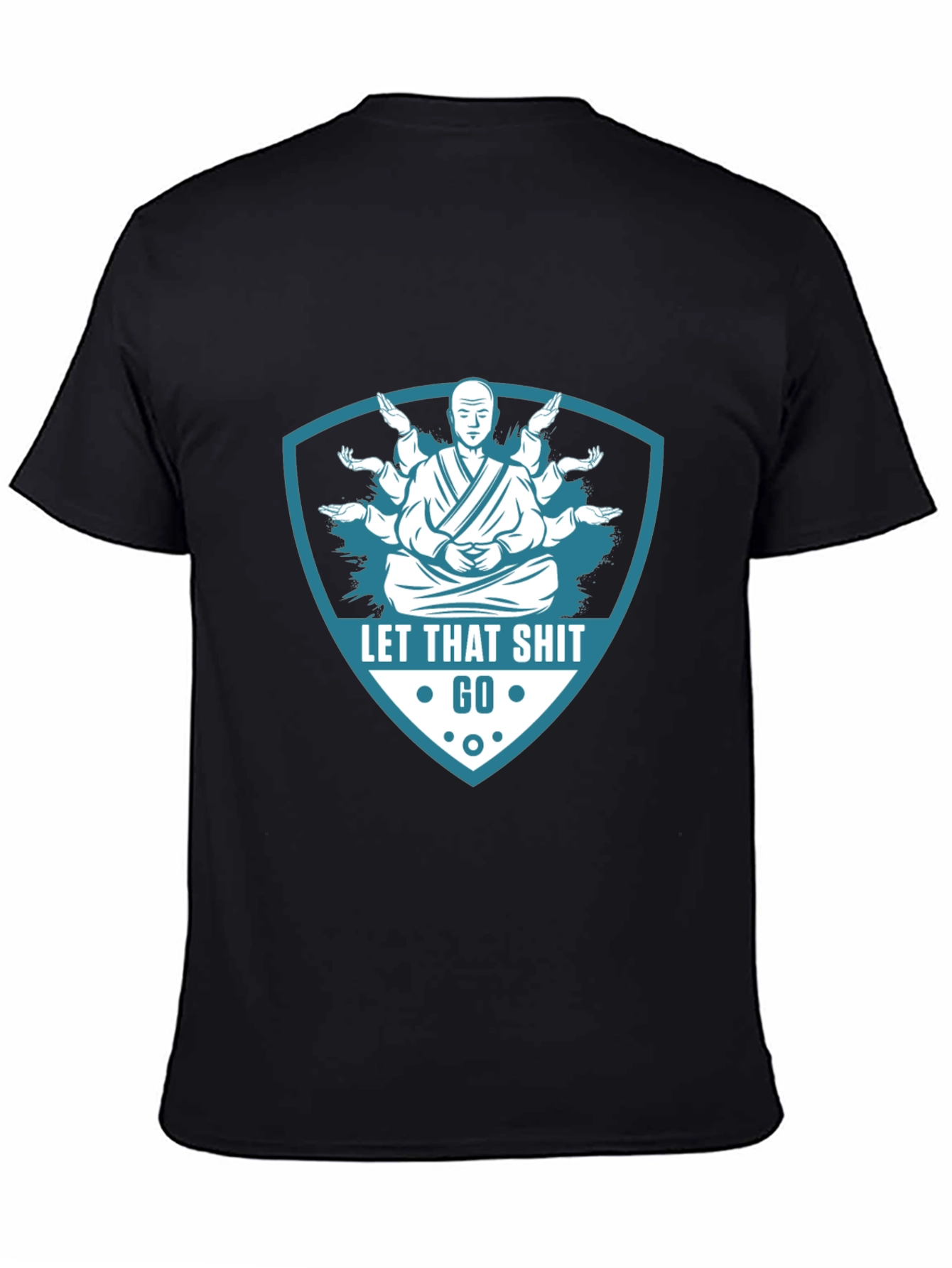 Let That Go T-Shirt - Meditating Monk Graphic Tee