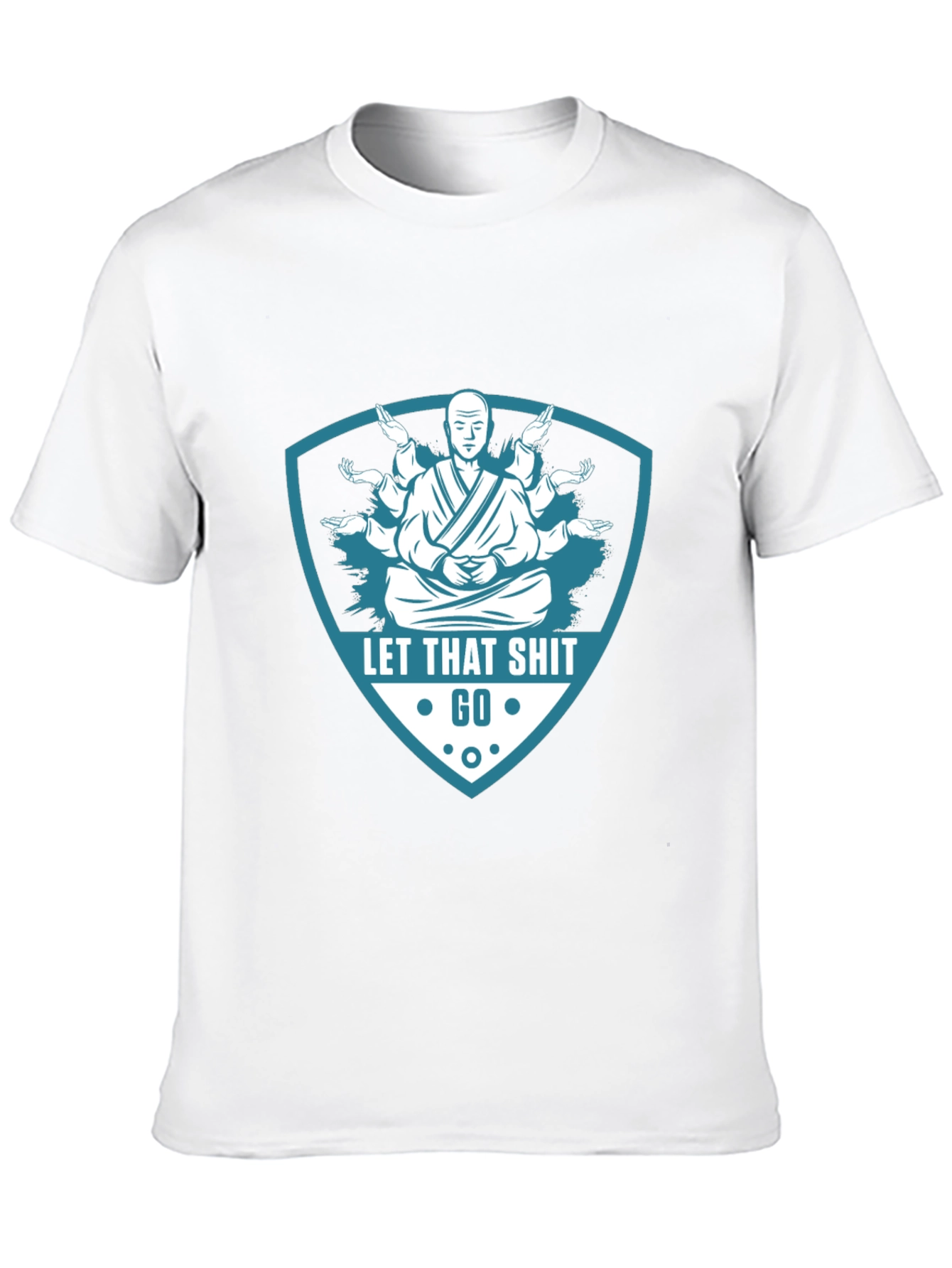 Let That Go T-Shirt - Meditating Monk Graphic Tee