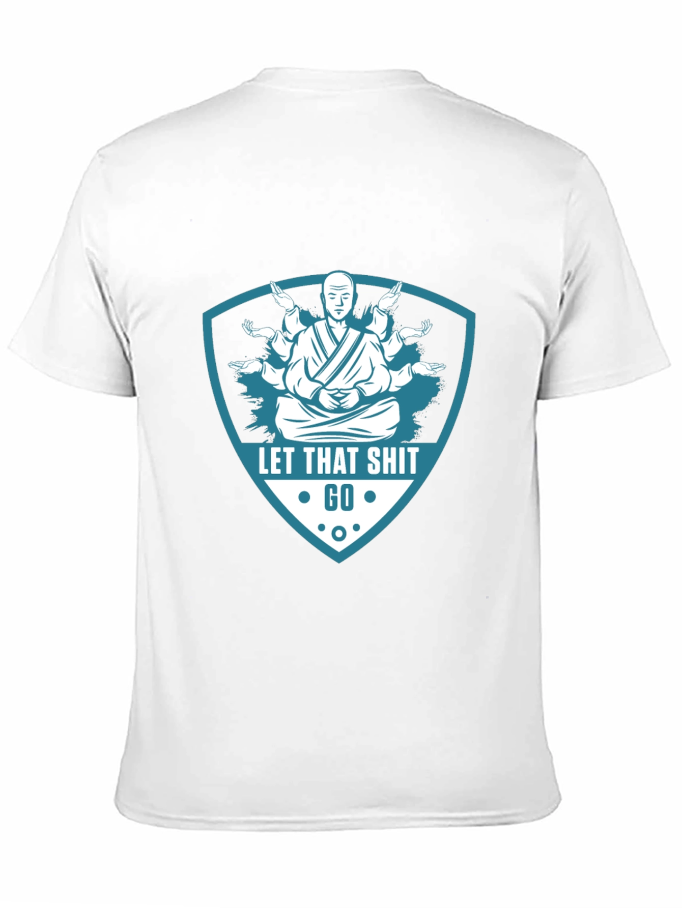 Let That Go T-Shirt - Meditating Monk Graphic Tee