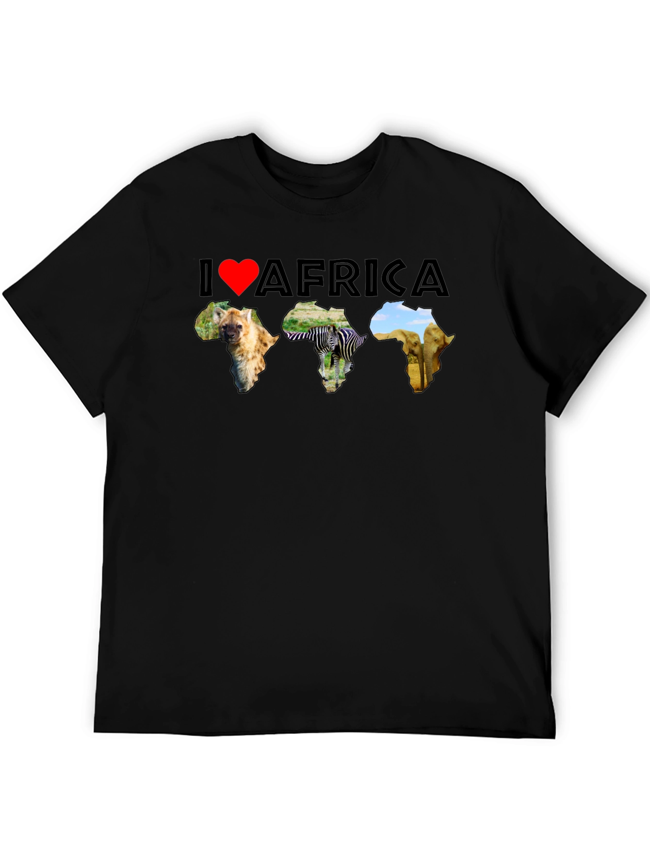 I Love Africa T-Shirt - Wildlife & Continent Design
