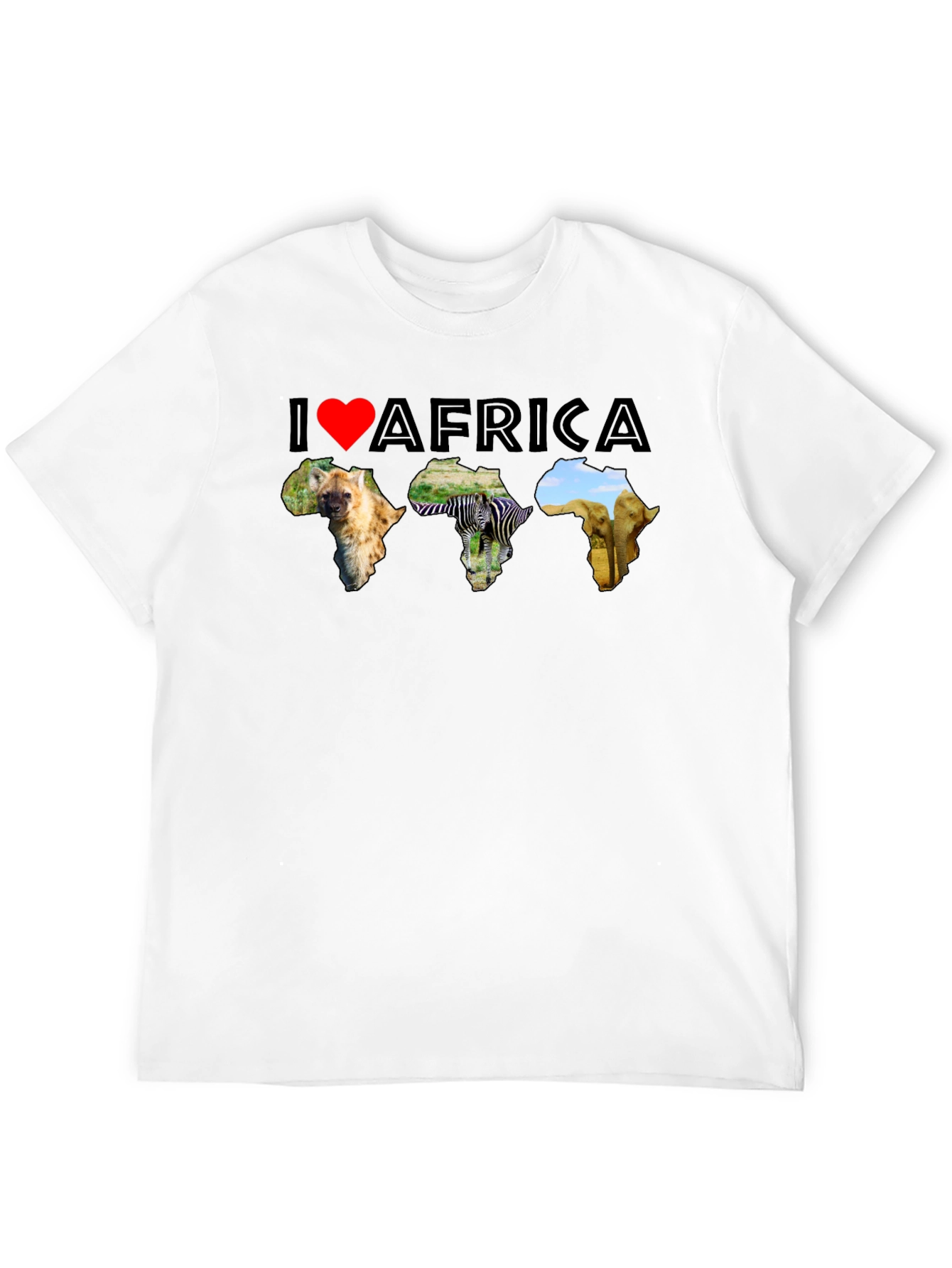 I Love Africa T-Shirt - Wildlife & Continent Design