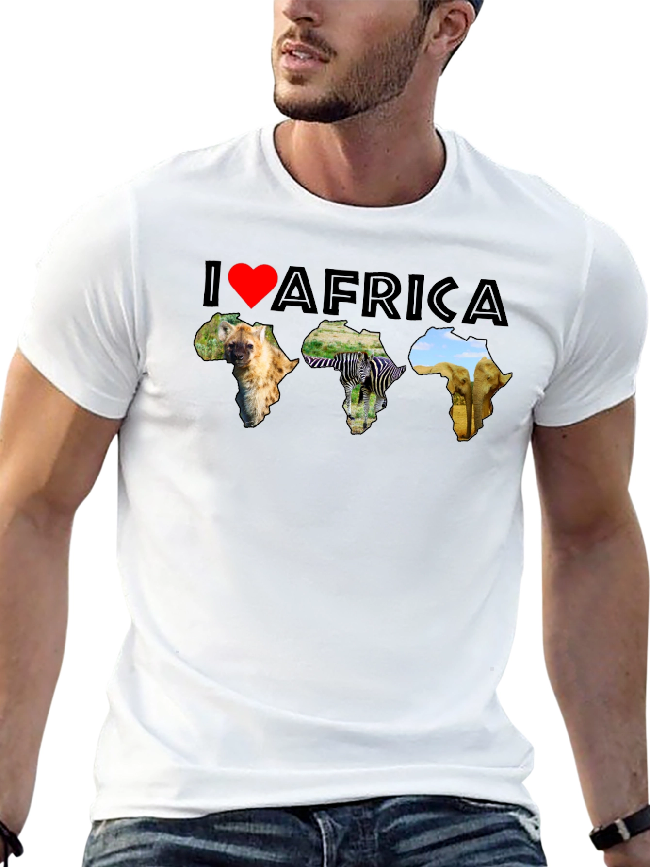 I Love Africa T-Shirt - Wildlife & Continent Design