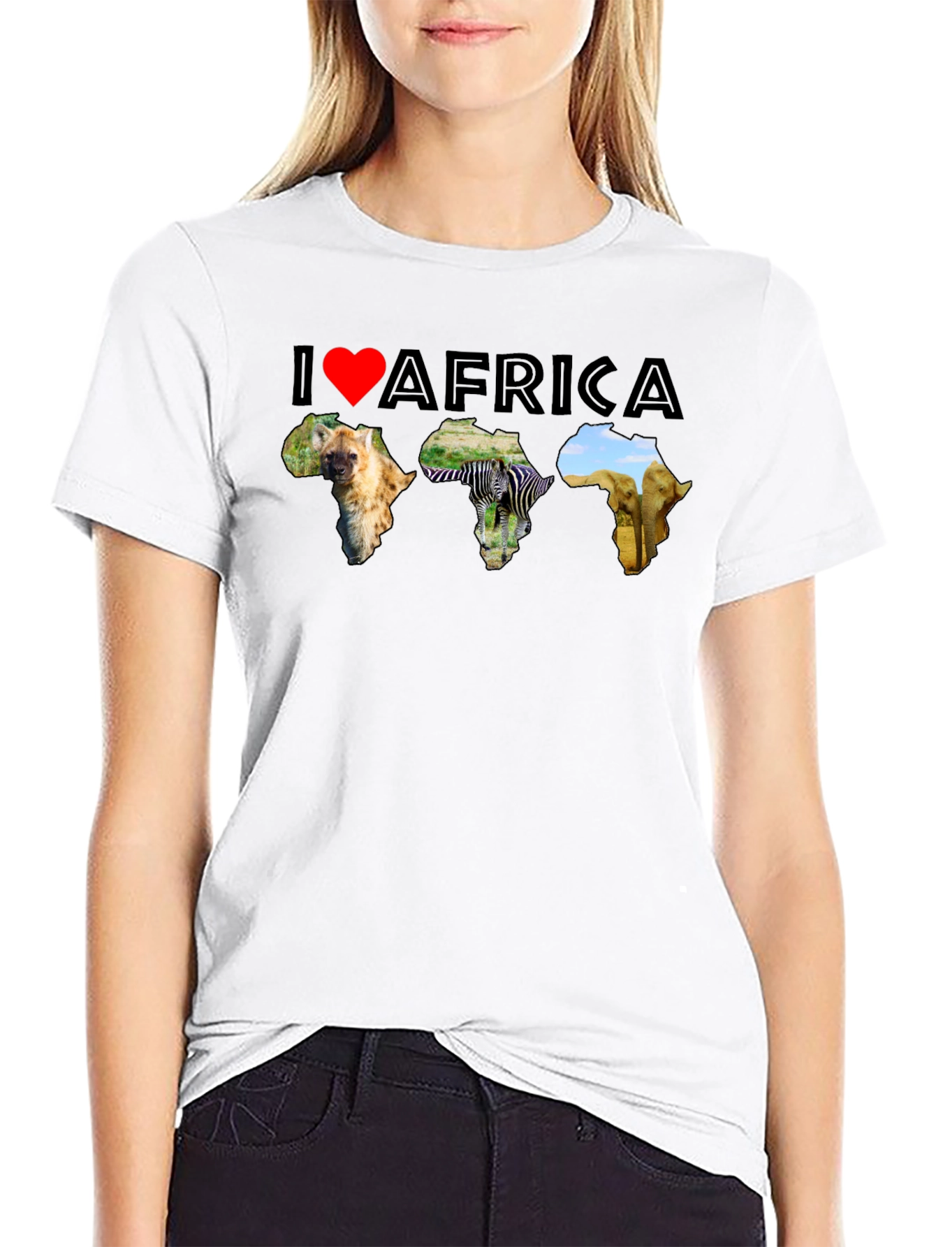 I Love Africa T-Shirt - Wildlife & Continent Design