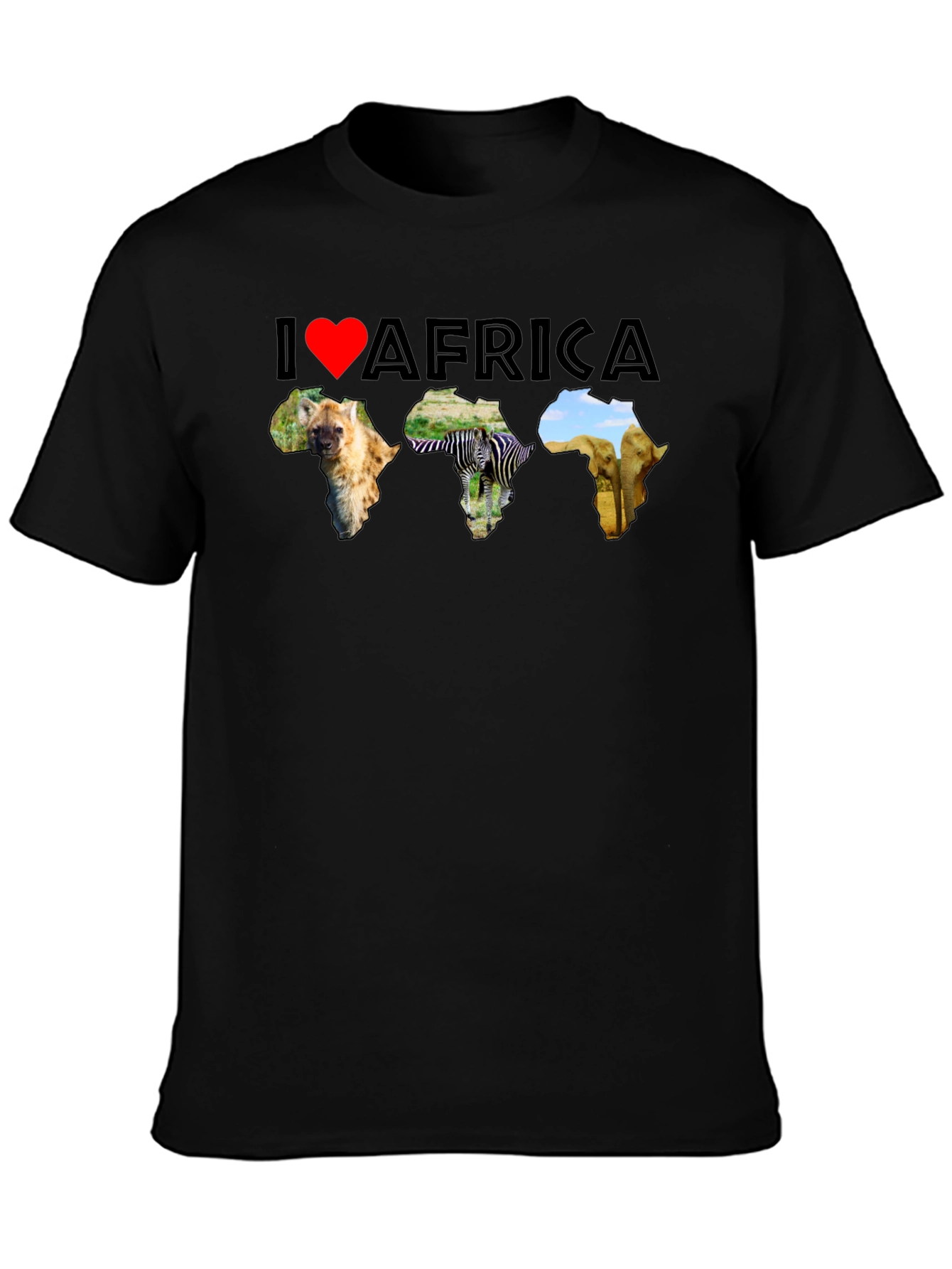 I Love Africa T-Shirt - Wildlife & Continent Design