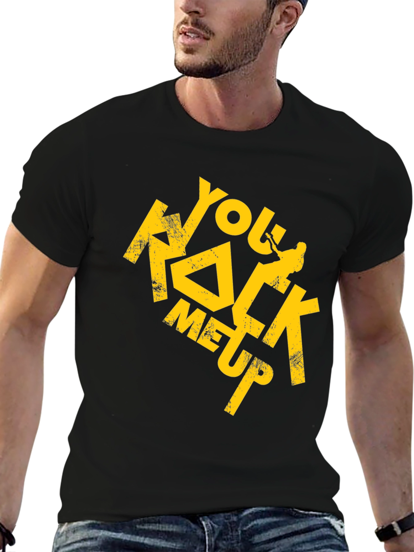 You Rock Me Up Graphic T-Shirt - Black