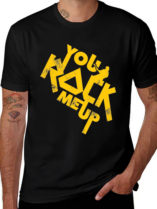 You Rock Me Up Graphic T-Shirt - Black