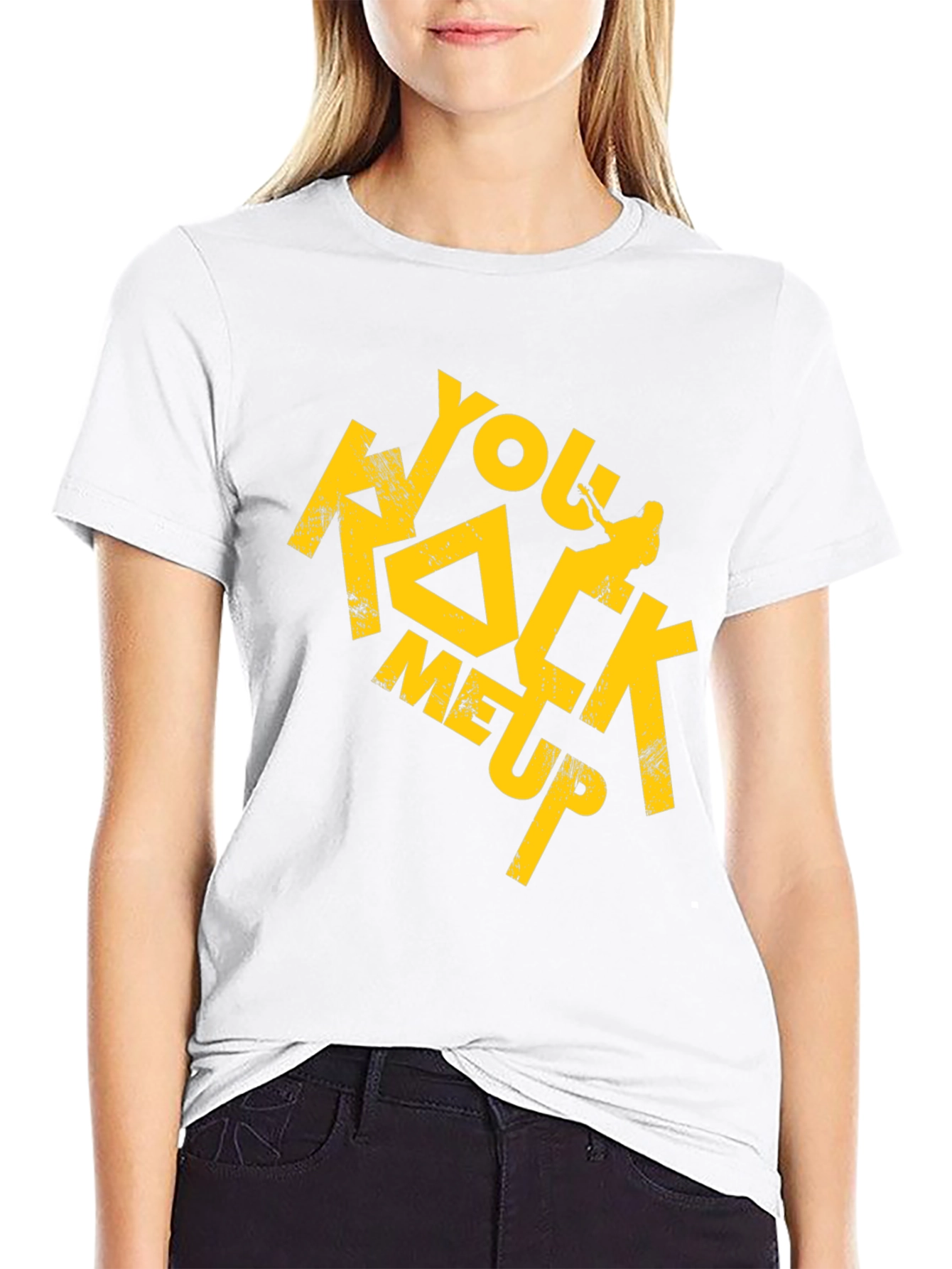 You Rock Me Up Graphic T-Shirt - Black