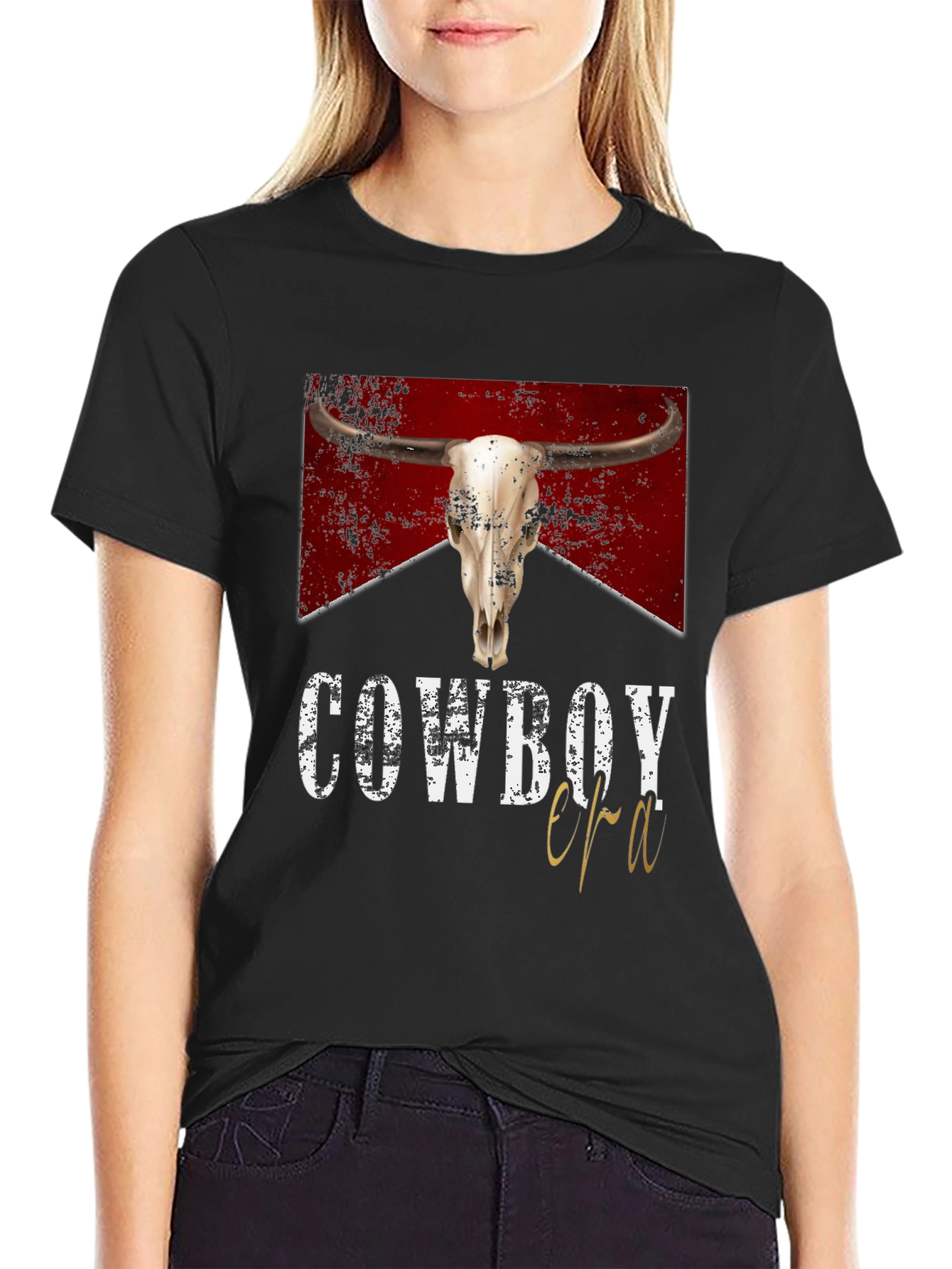 Cowboy Era Graphic Tee - Western Style Black T-Shirt