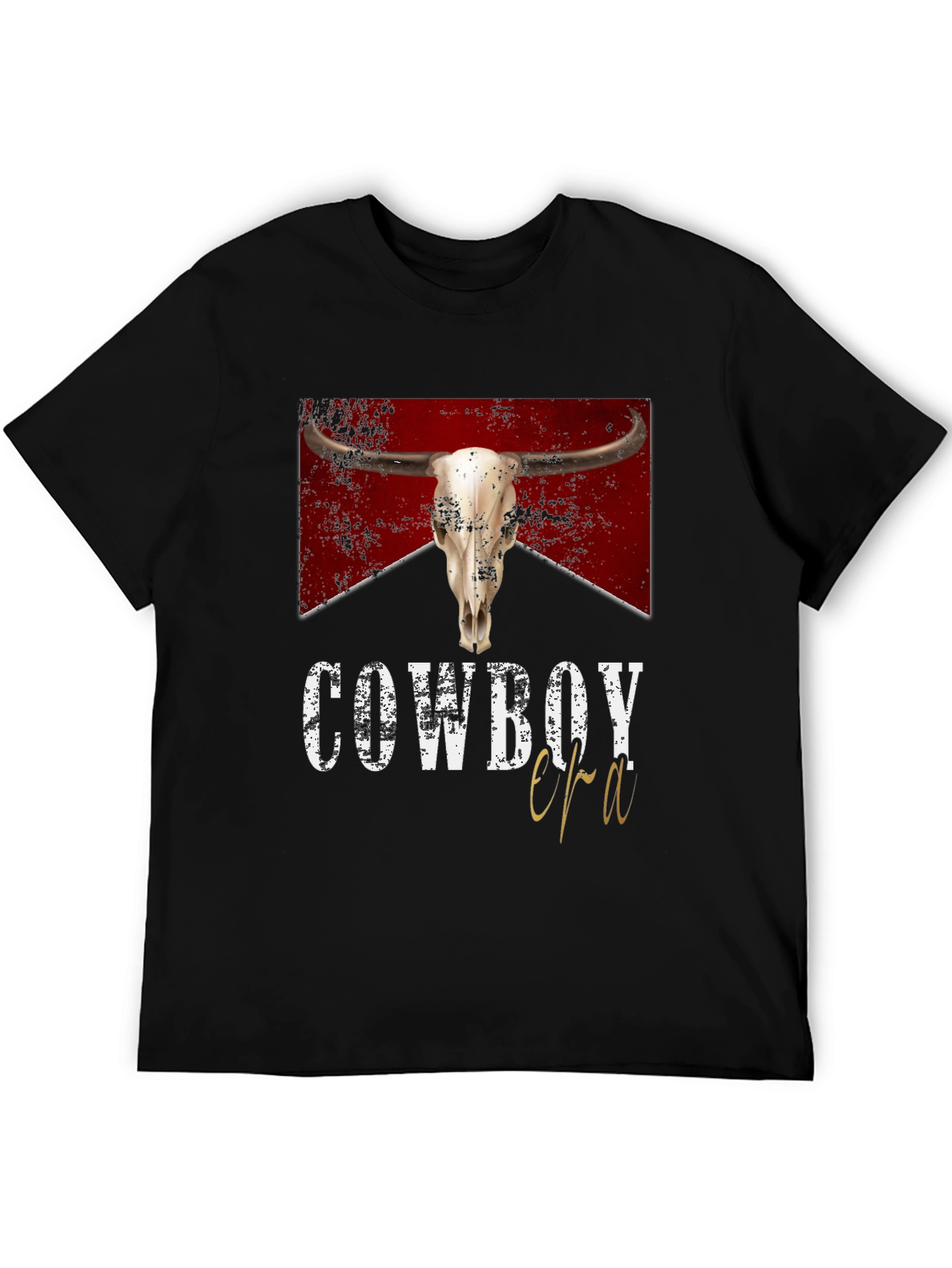 Cowboy Era Graphic Tee - Western Style Black T-Shirt