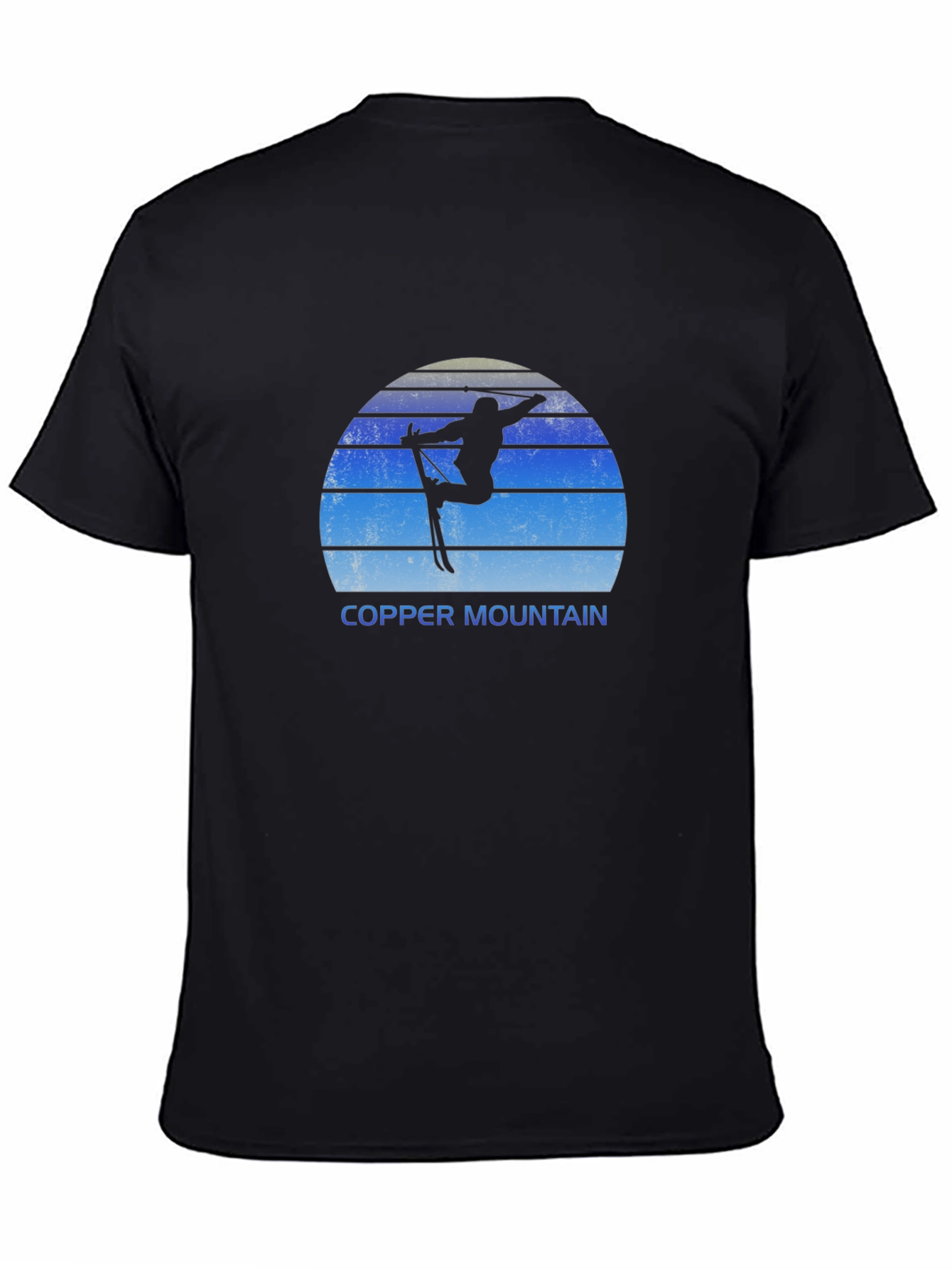 Copper Mountain Skiing T-Shirt - Retro Style Black Tee