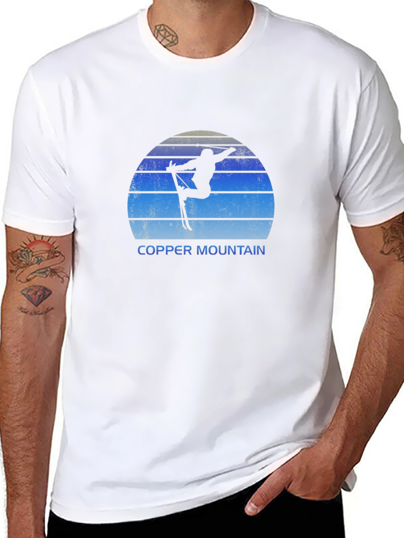 Copper Mountain Skiing T-Shirt - Retro Style Black Tee