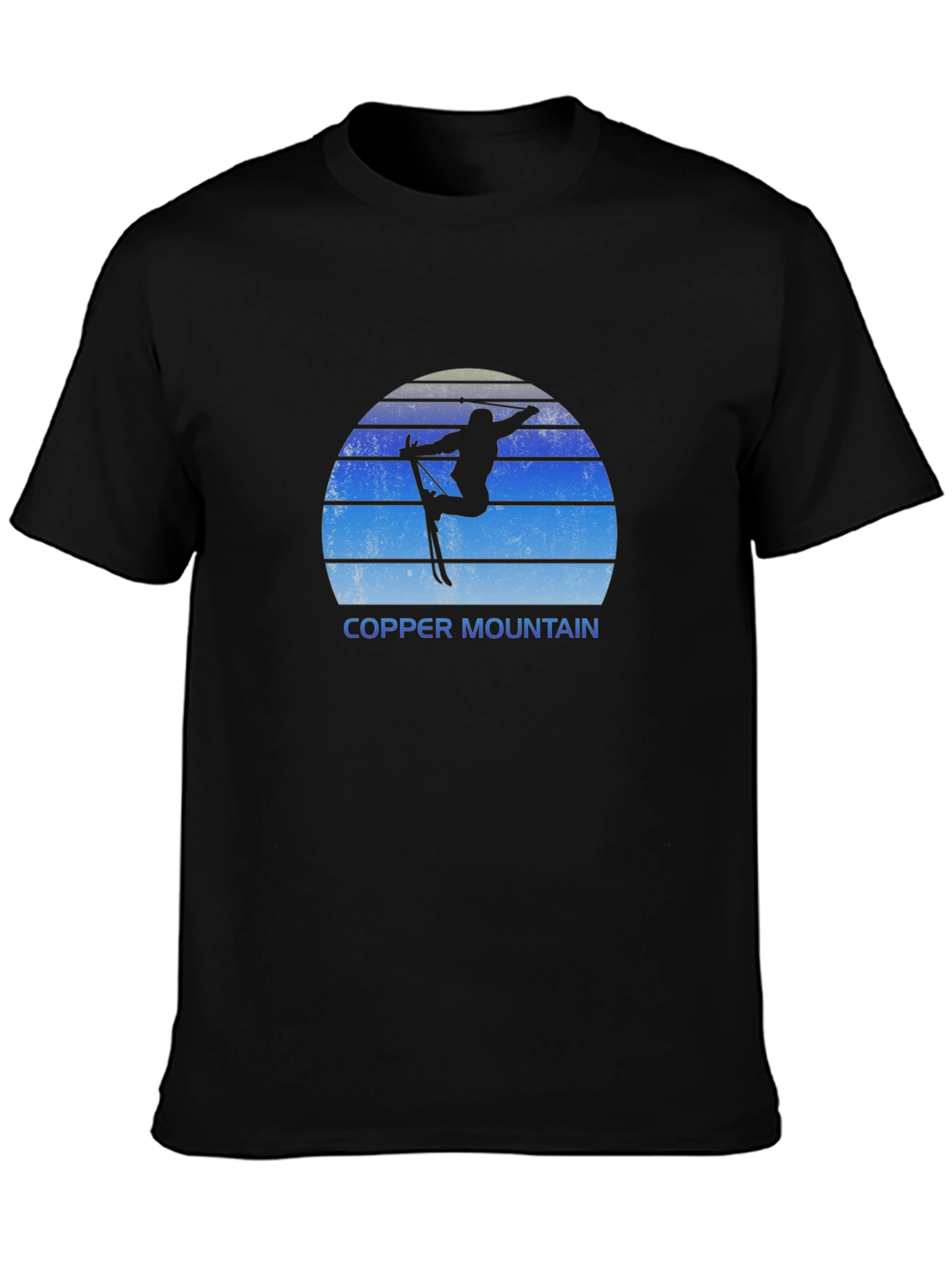 Copper Mountain Skiing T-Shirt - Retro Style Black Tee