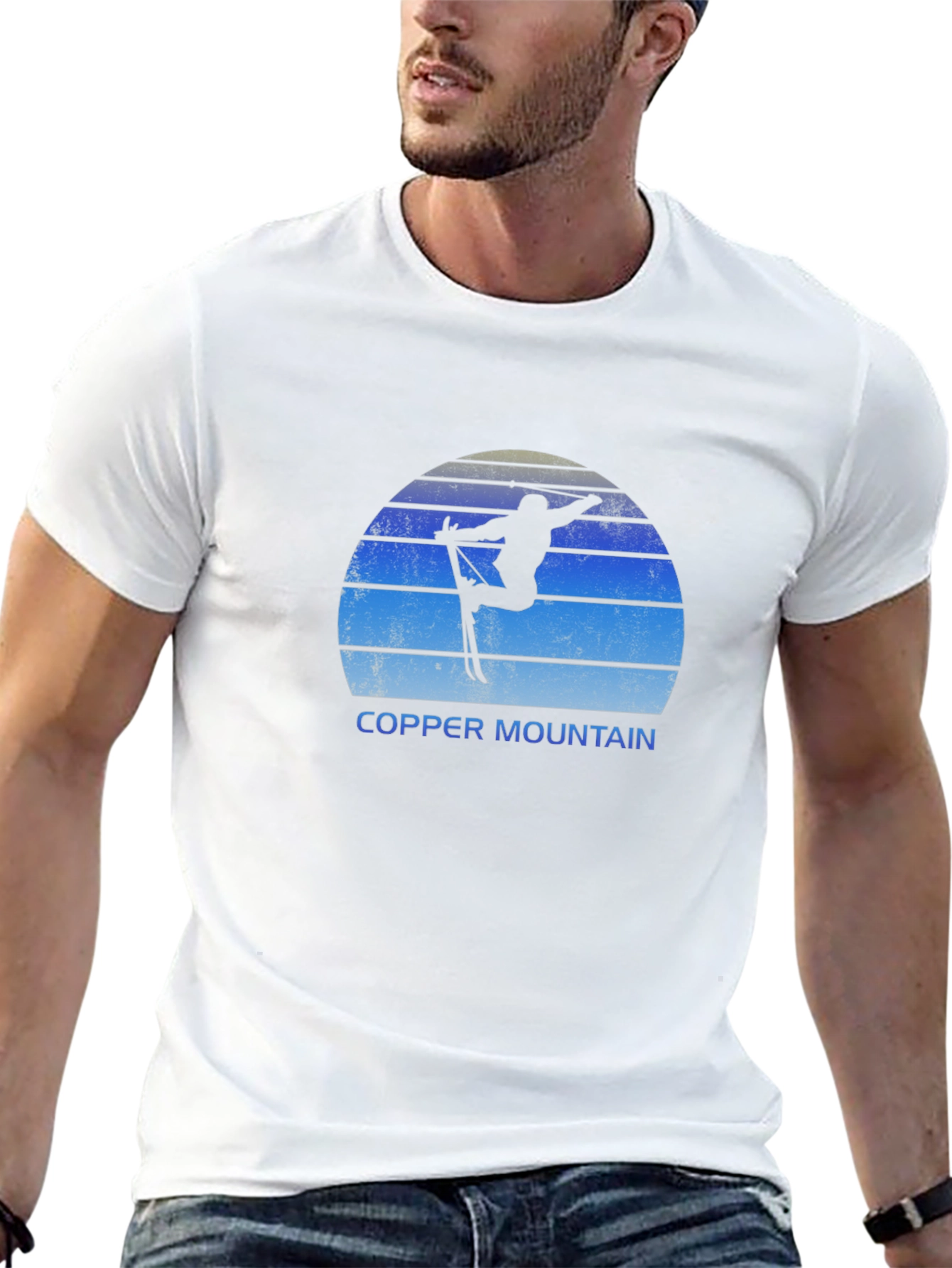 Copper Mountain Skiing T-Shirt - Retro Style Black Tee