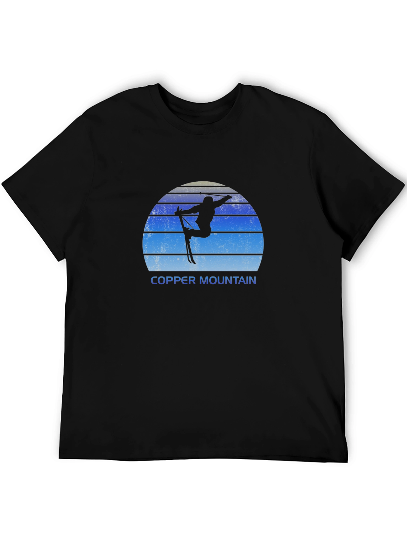 Copper Mountain Skiing T-Shirt - Retro Style Black Tee