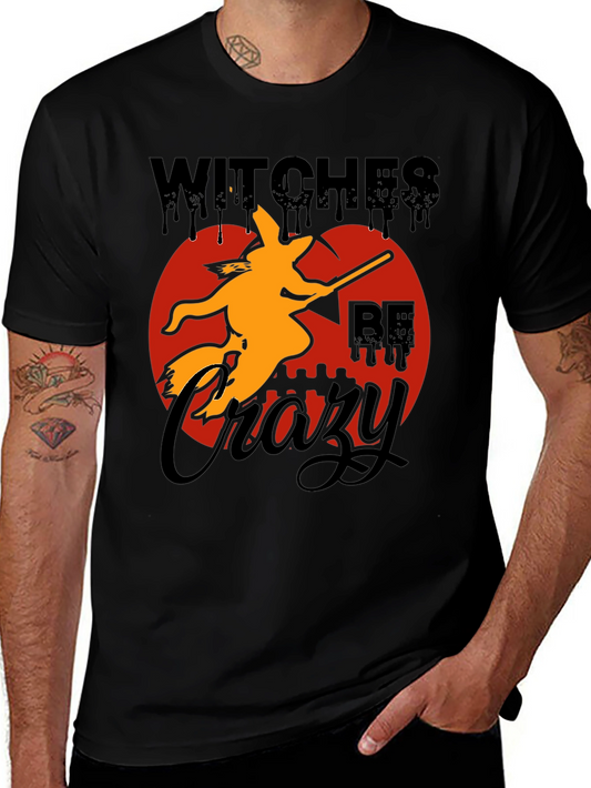 Witches Be Crazy Halloween Graphic T-Shirt