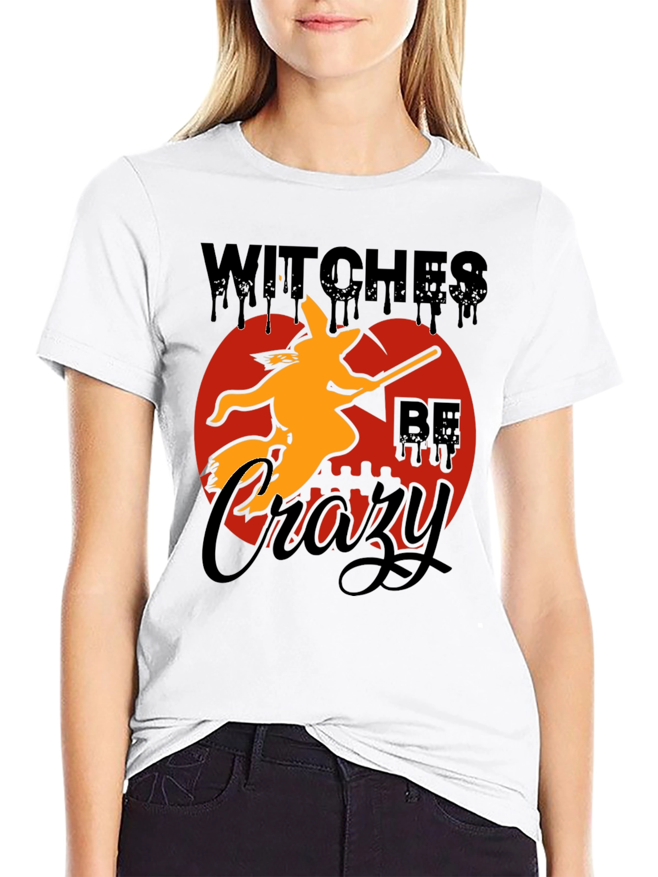 Witches Be Crazy Halloween Graphic T-Shirt