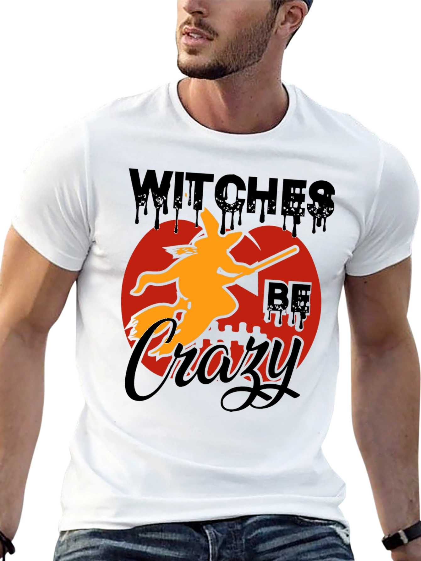 Witches Be Crazy Halloween Graphic T-Shirt