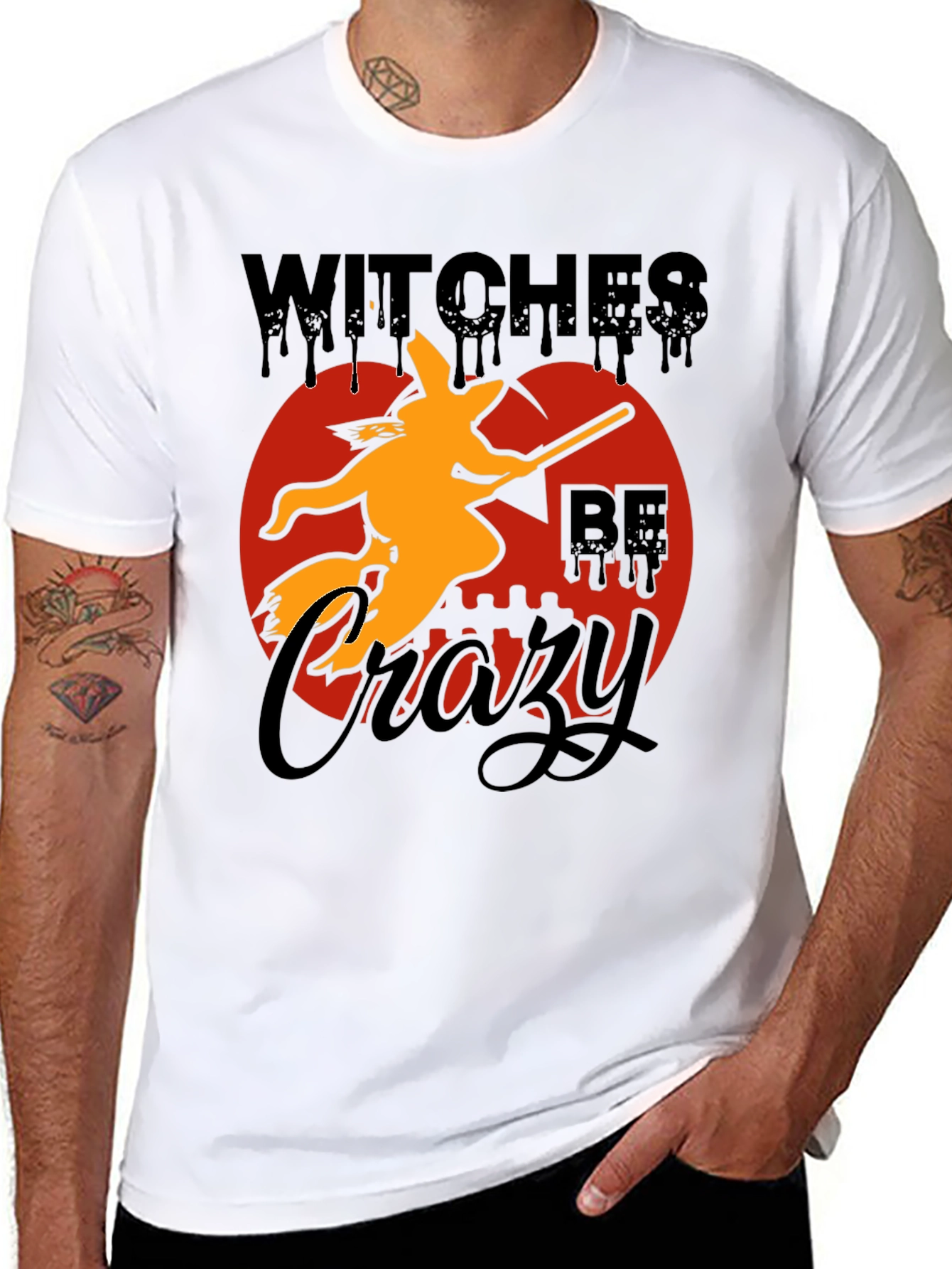 Witches Be Crazy Halloween Graphic T-Shirt