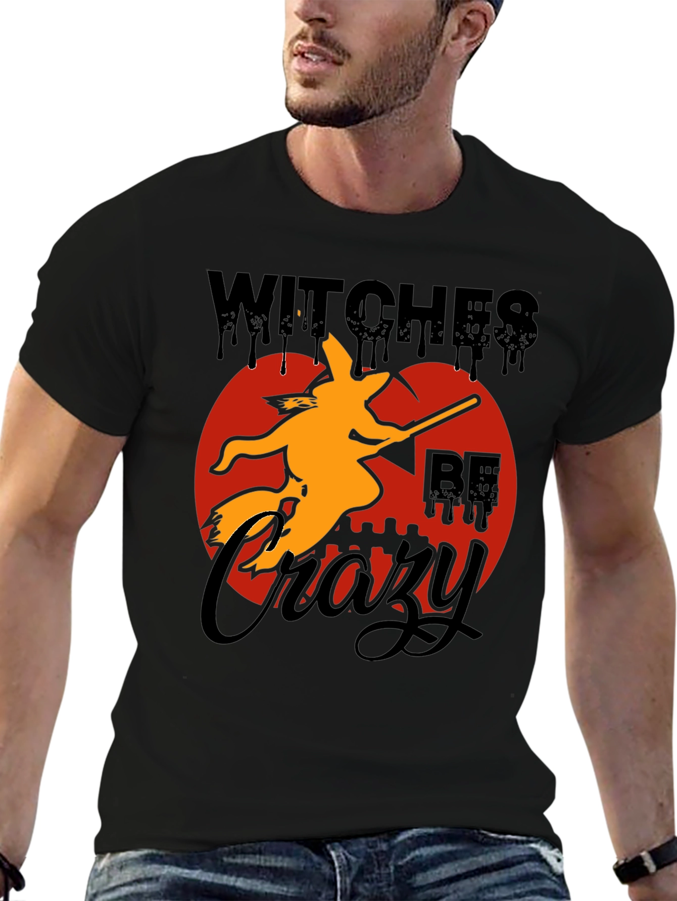 Witches Be Crazy Halloween Graphic T-Shirt