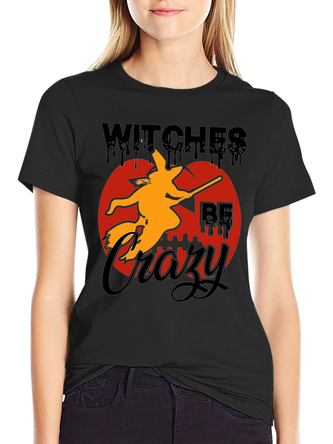 Witches Be Crazy Halloween Graphic T-Shirt