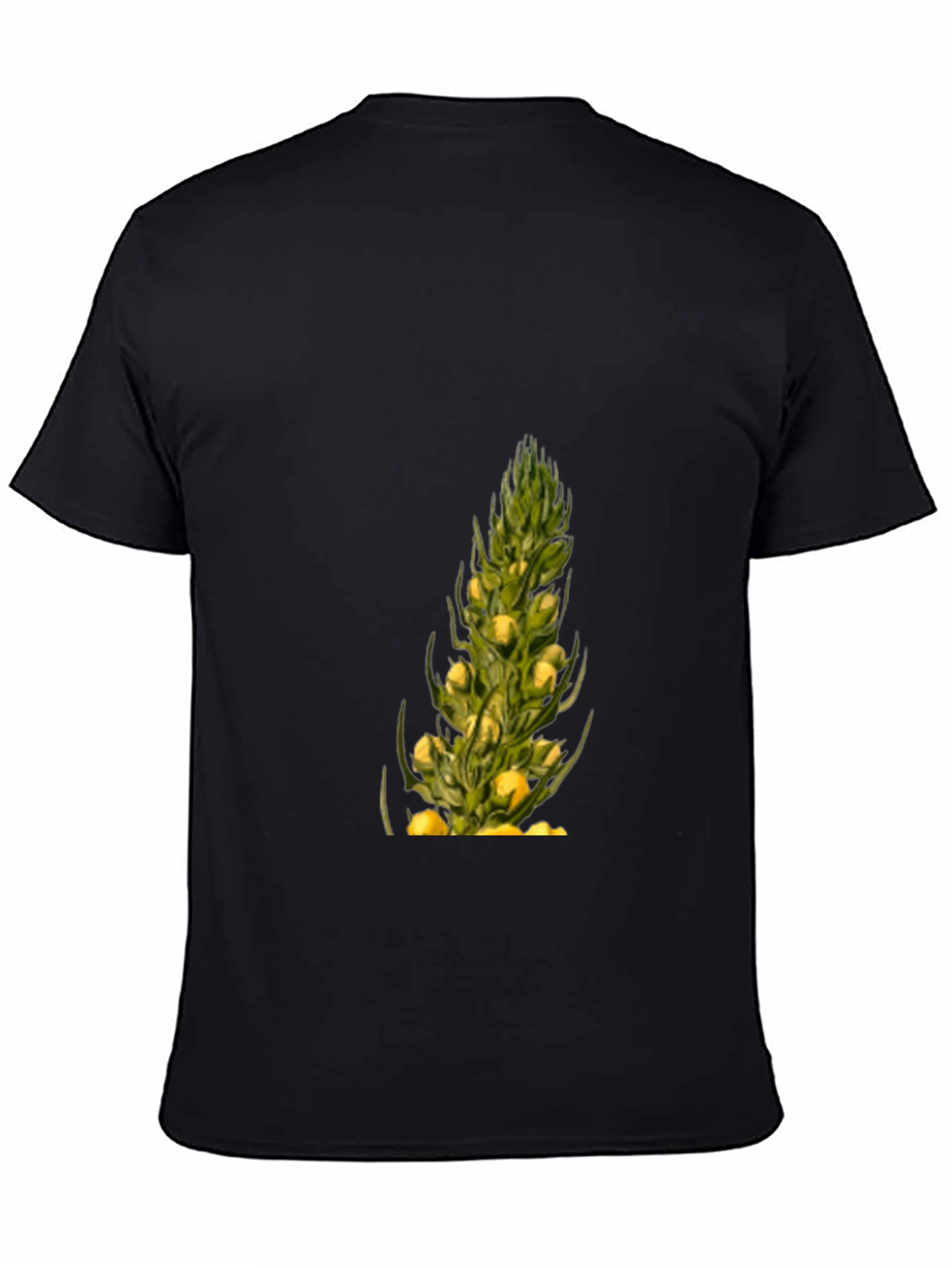 Botanical Print Black T-Shirt