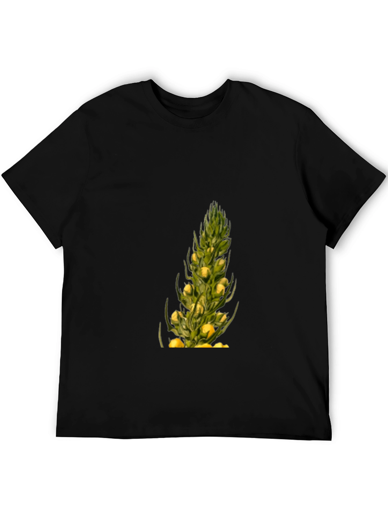 Botanical Print Black T-Shirt