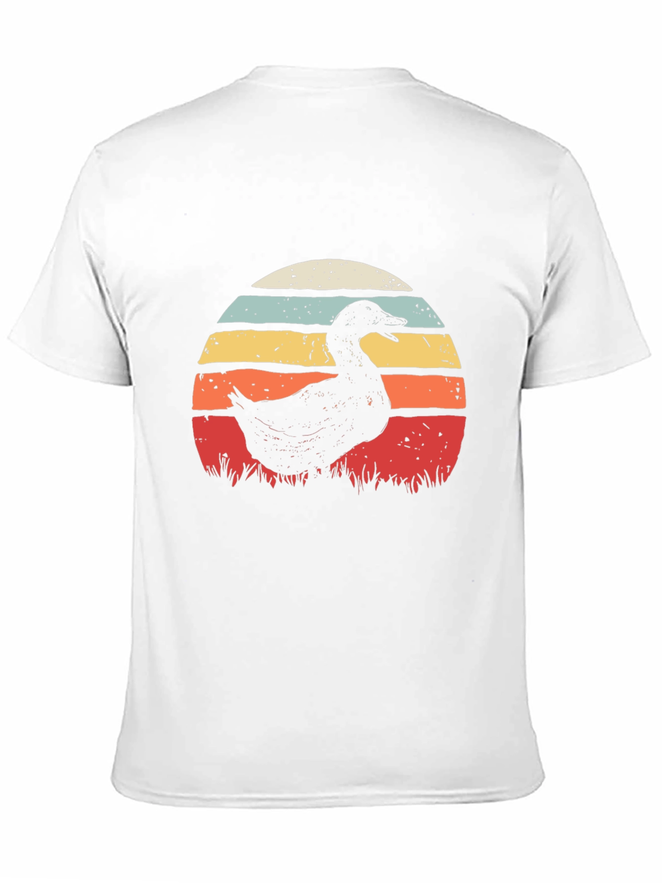 Retro Duck Sunset T-Shirt - Black