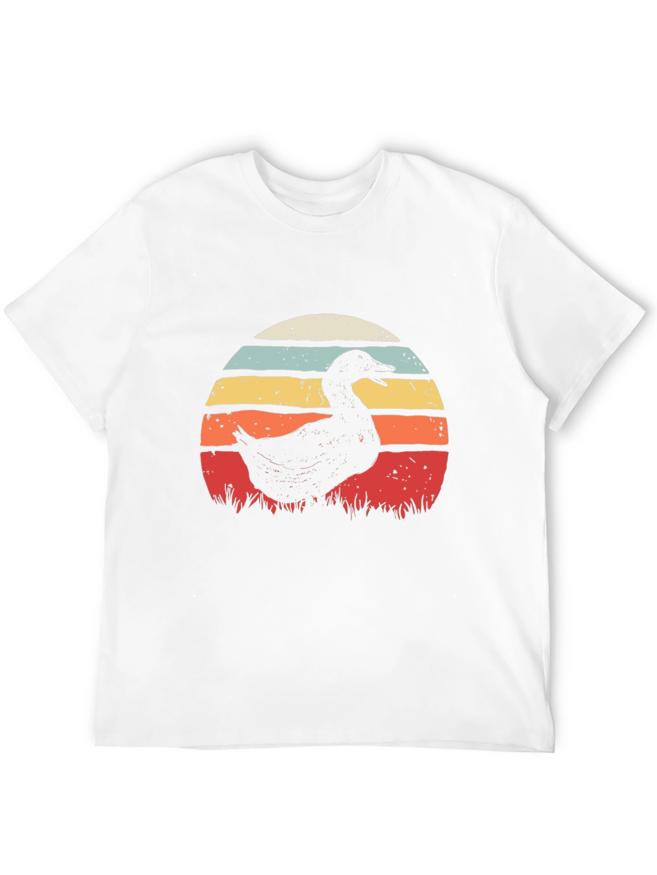 Retro Duck Sunset T-Shirt - Black