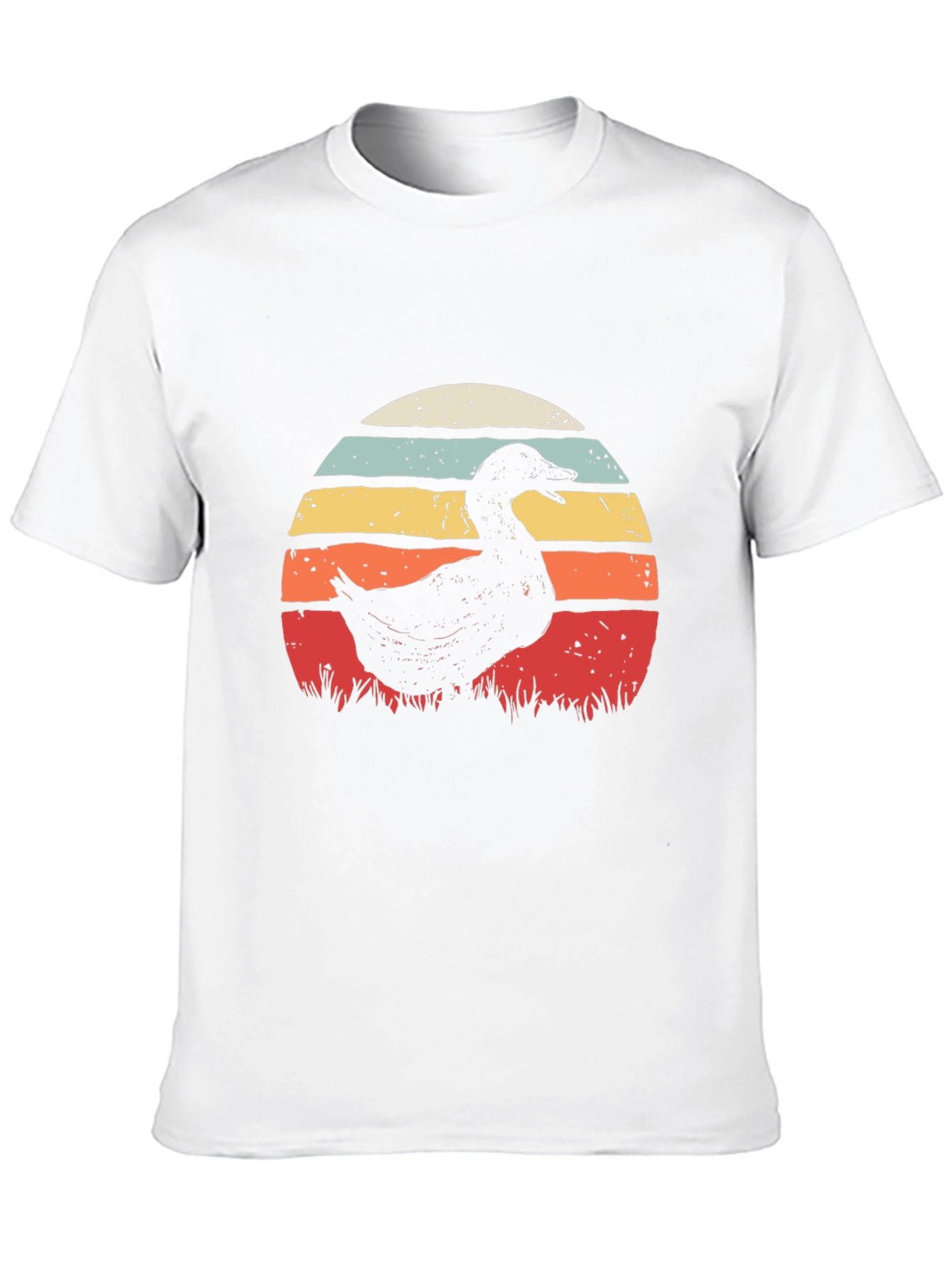 Retro Duck Sunset T-Shirt - Black