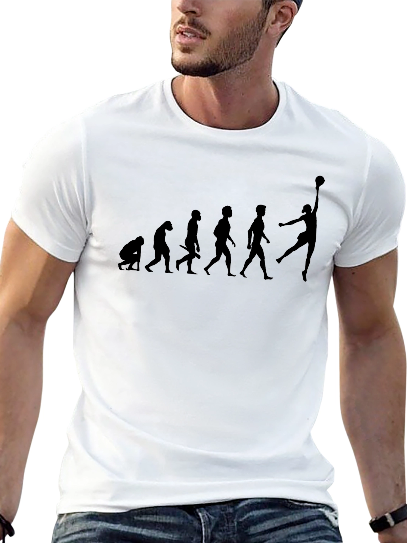 Evolution of Basketball Black T-Shirt