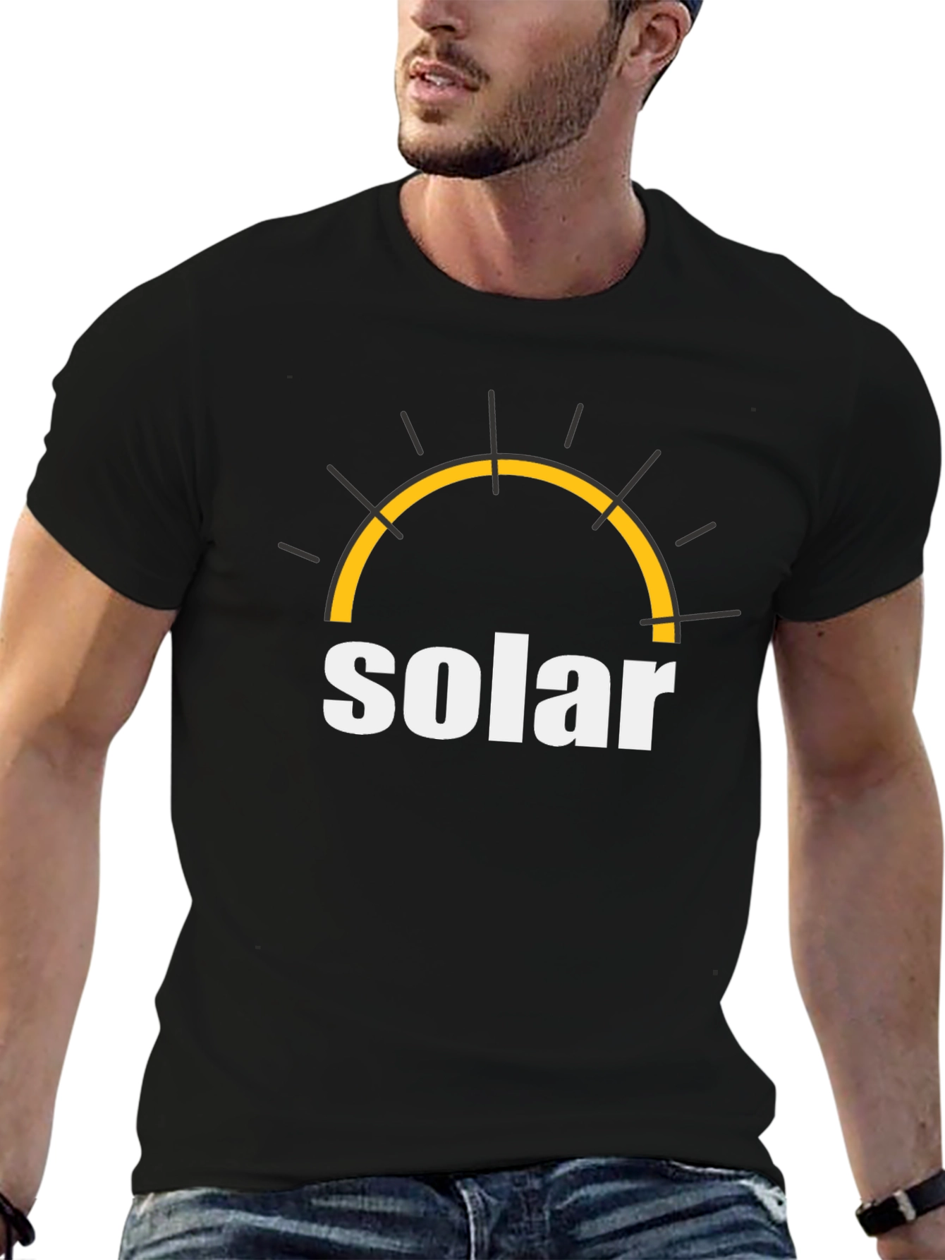 Solar Energy T-Shirt - Black Cotton Graphic Tee