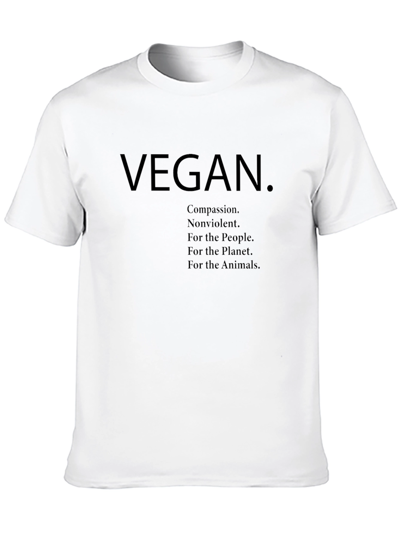 Vegan Graphic Tee - Compassion Nonviolence Planet Animals