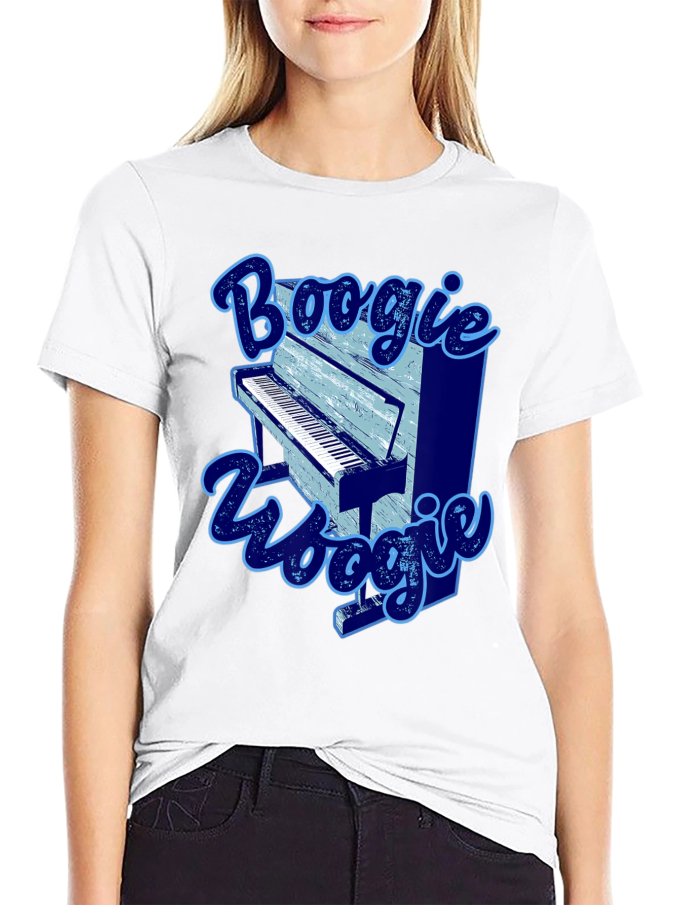 Boogie Woogie Piano Graphic T-Shirt