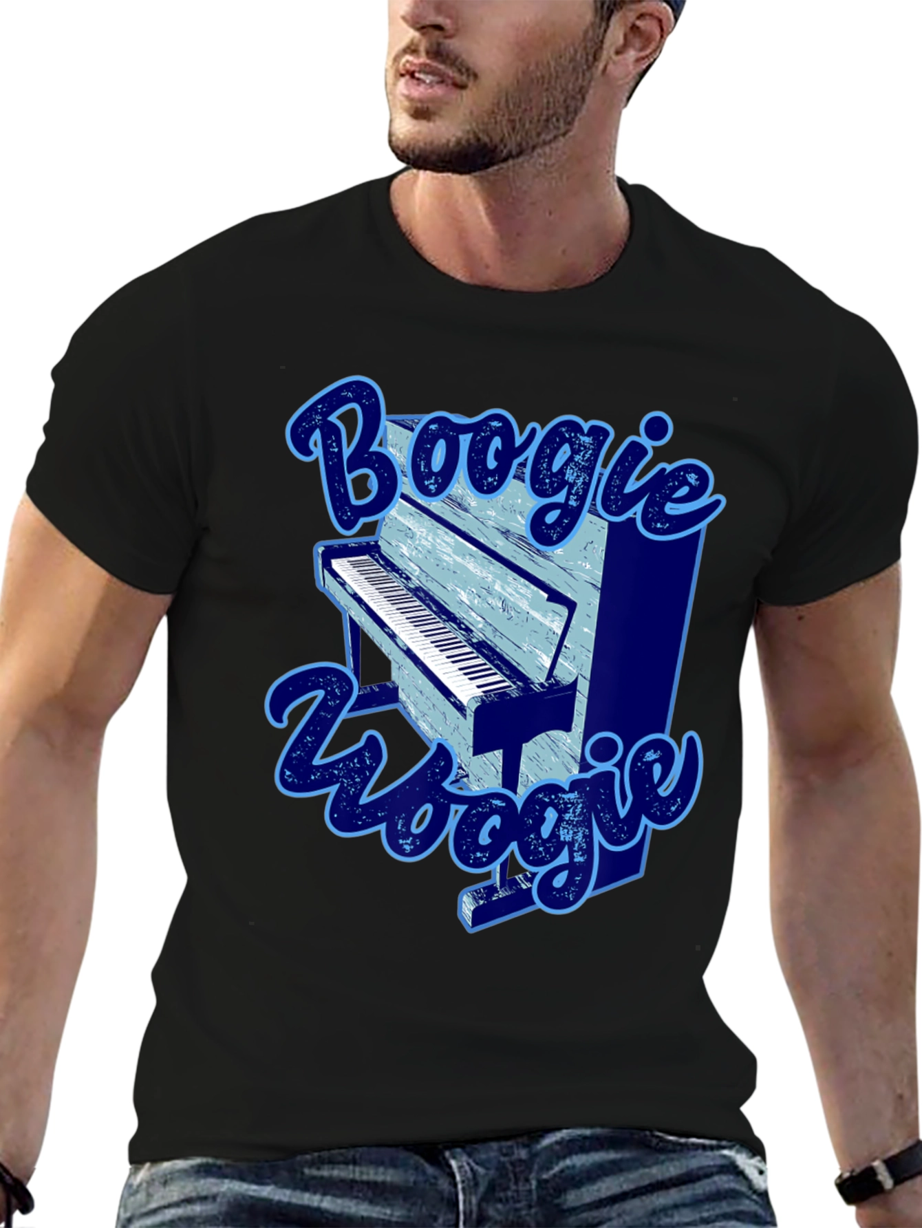 Boogie Woogie Piano Graphic T-Shirt