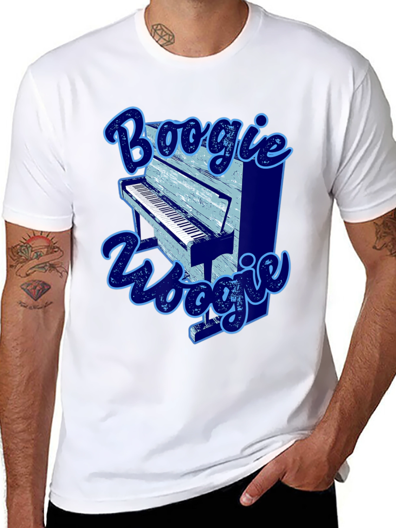 Boogie Woogie Piano Graphic T-Shirt