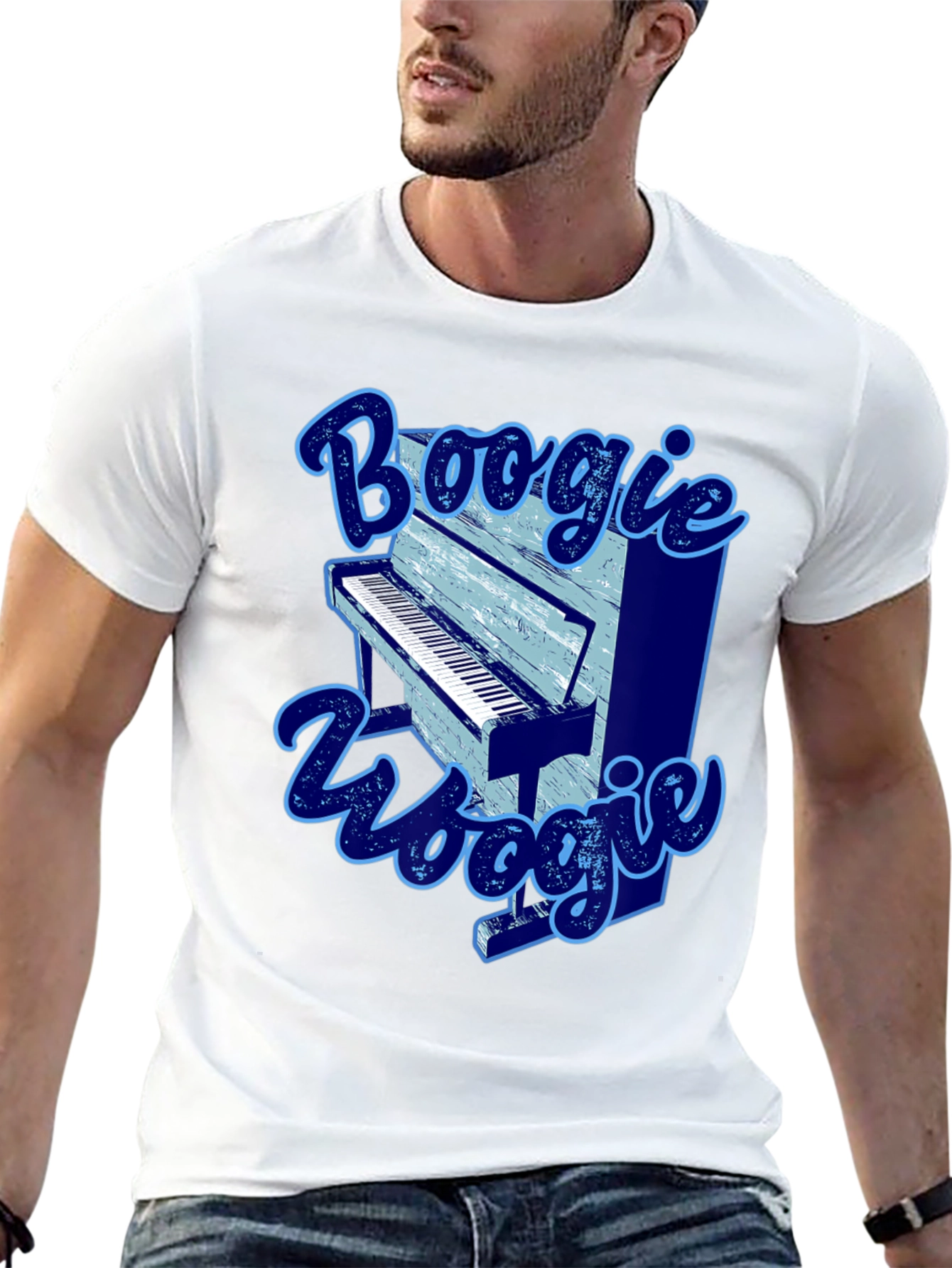 Boogie Woogie Piano Graphic T-Shirt