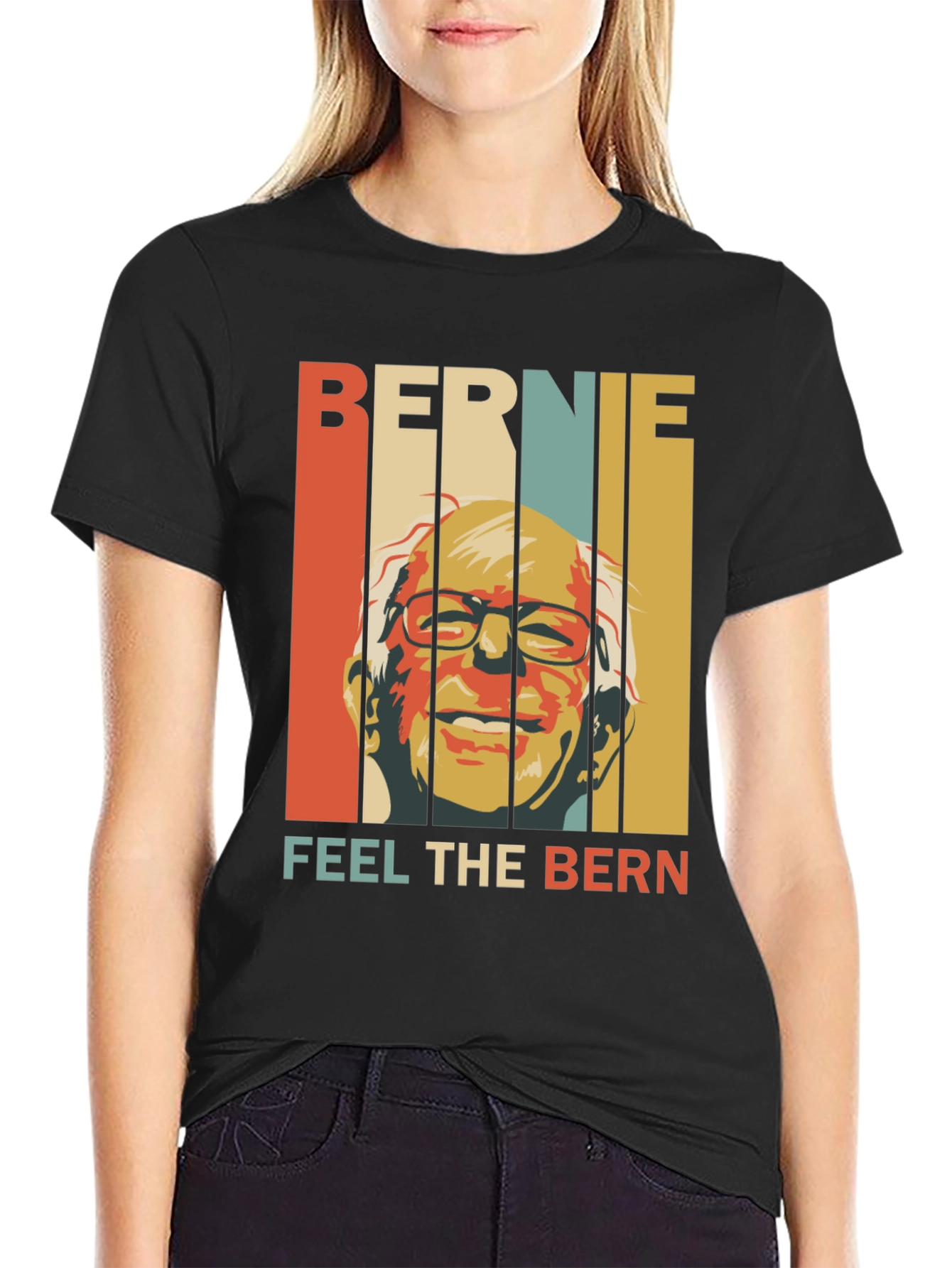 Bernie Feel the Bern Retro T-Shirt