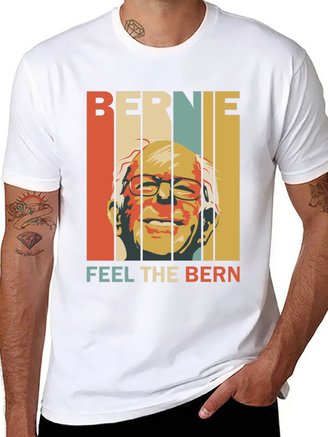Bernie Feel the Bern Retro T-Shirt