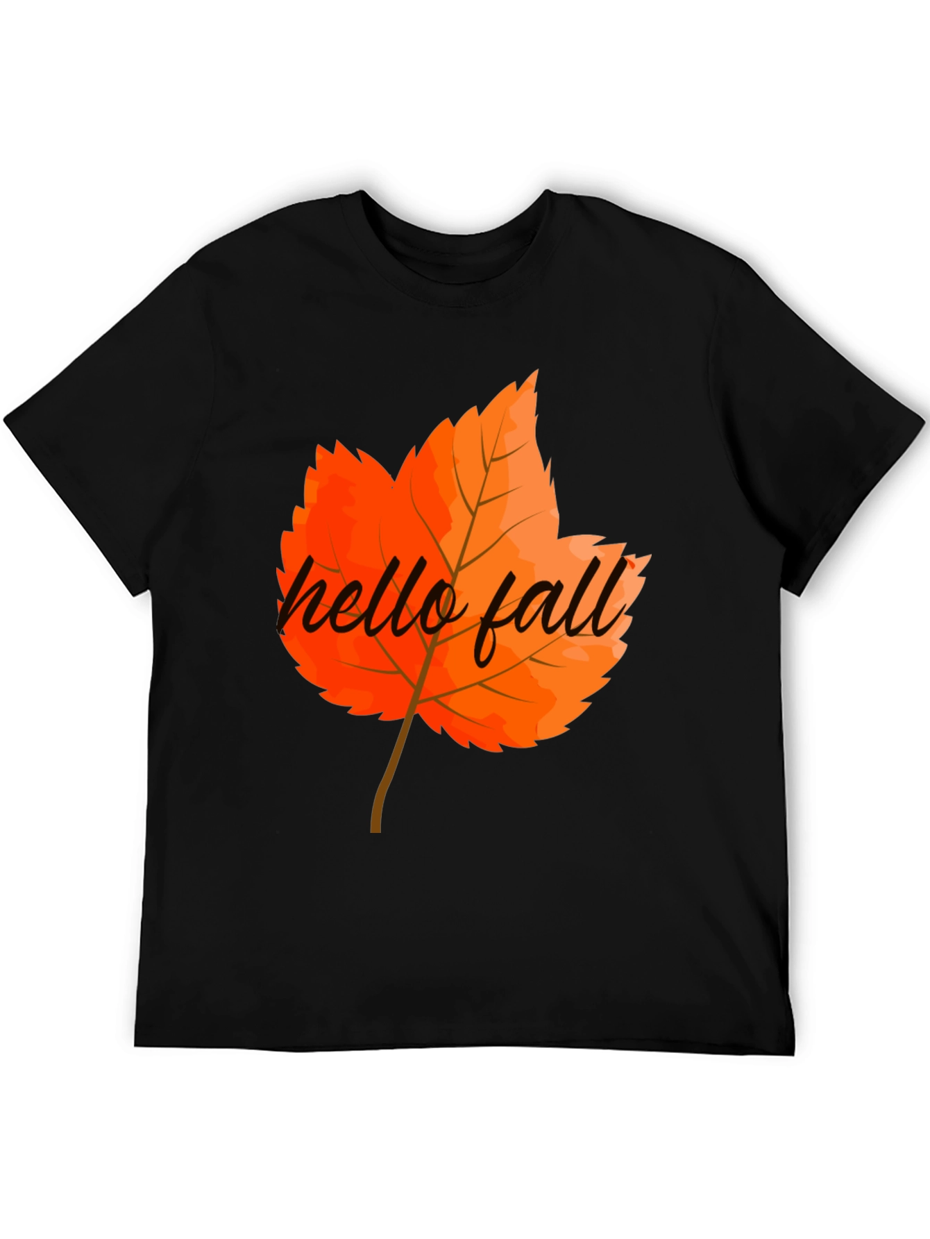 Hello Fall Graphic Tee - Autumn Leaf T-Shirt