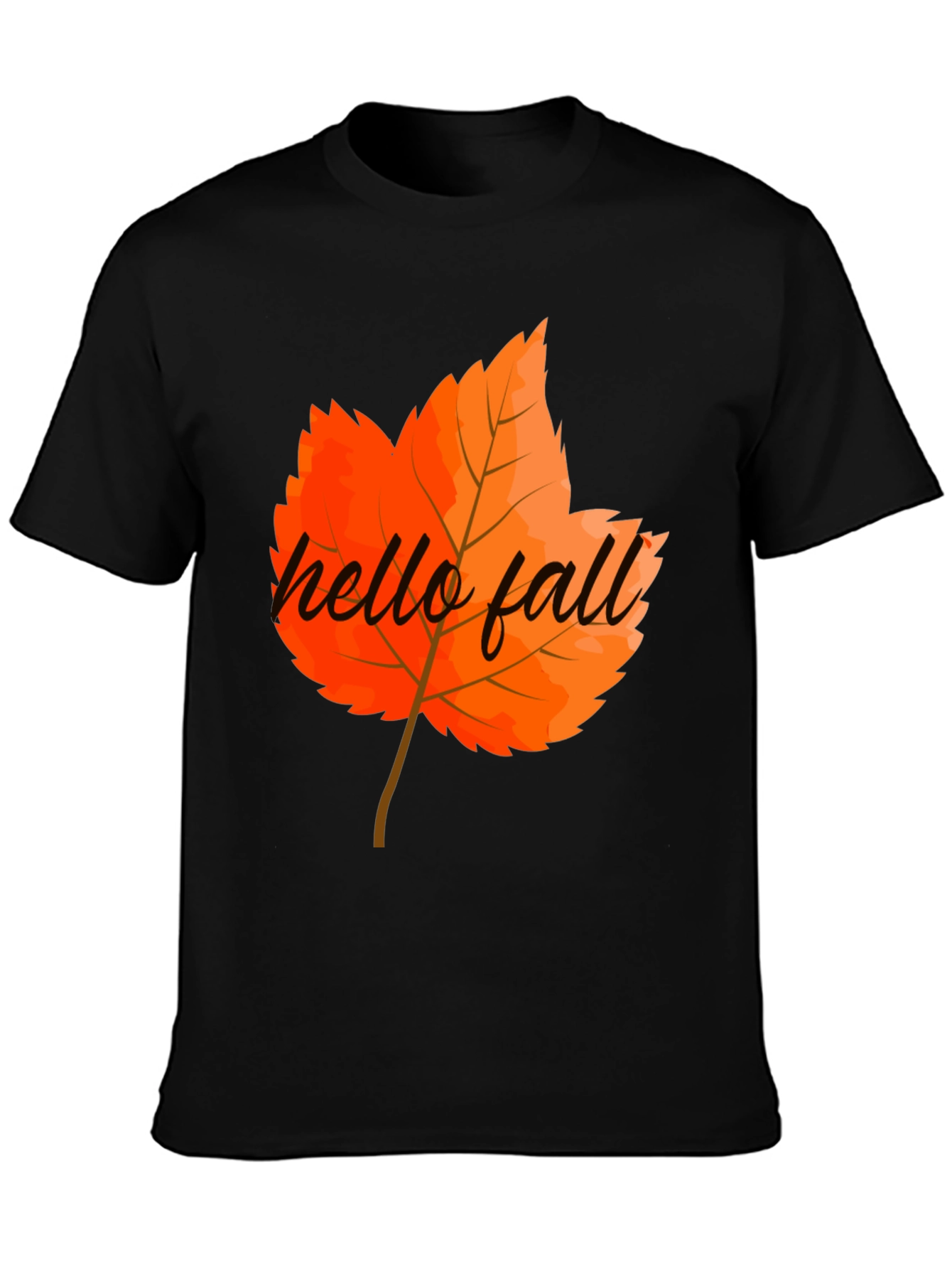 Hello Fall Graphic Tee - Autumn Leaf T-Shirt